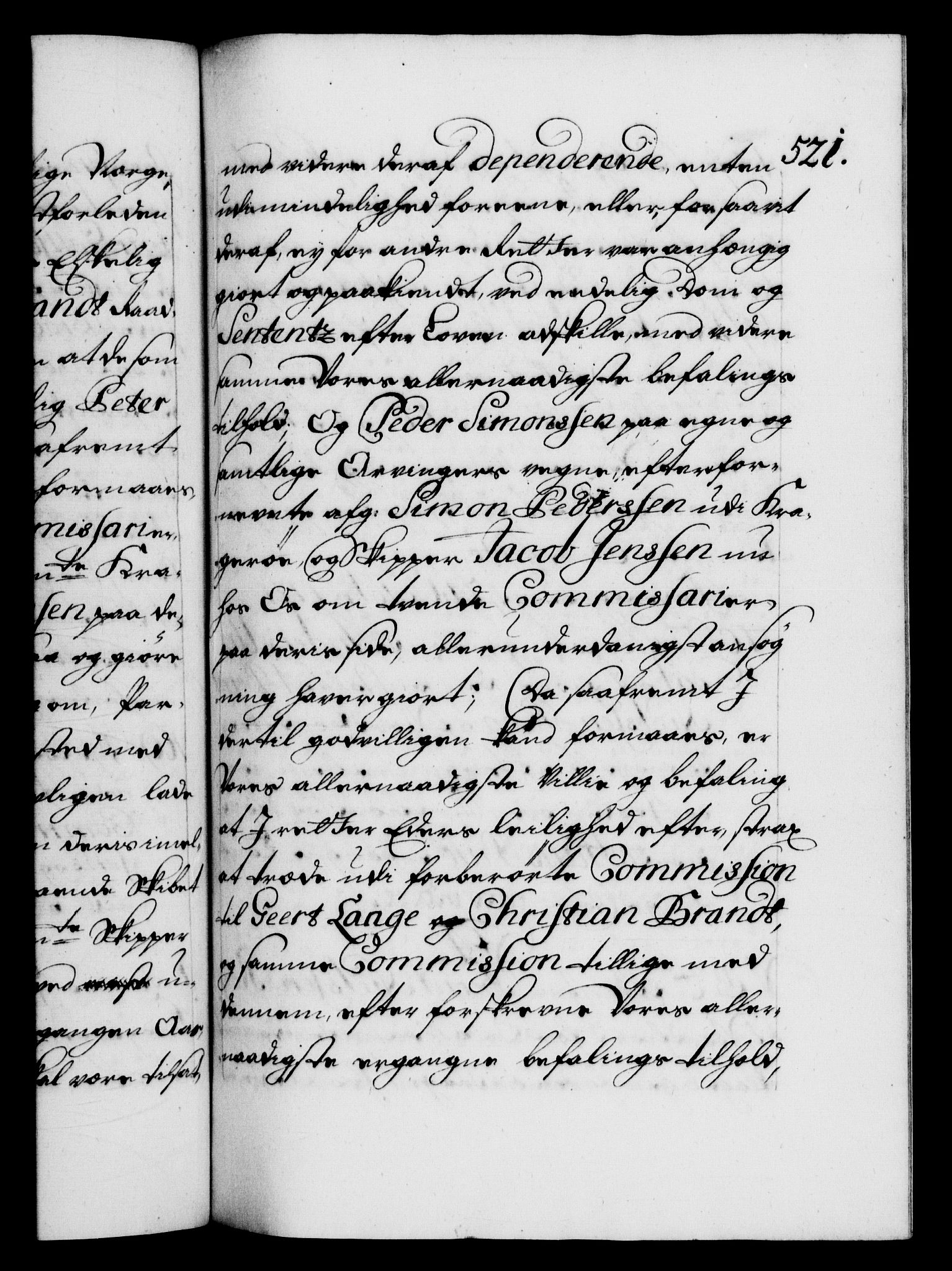 Danske Kanselli 1572-1799, AV/RA-EA-3023/F/Fc/Fca/Fcab/L0021: Norske tegnelser, 1719-1721, p. 521a