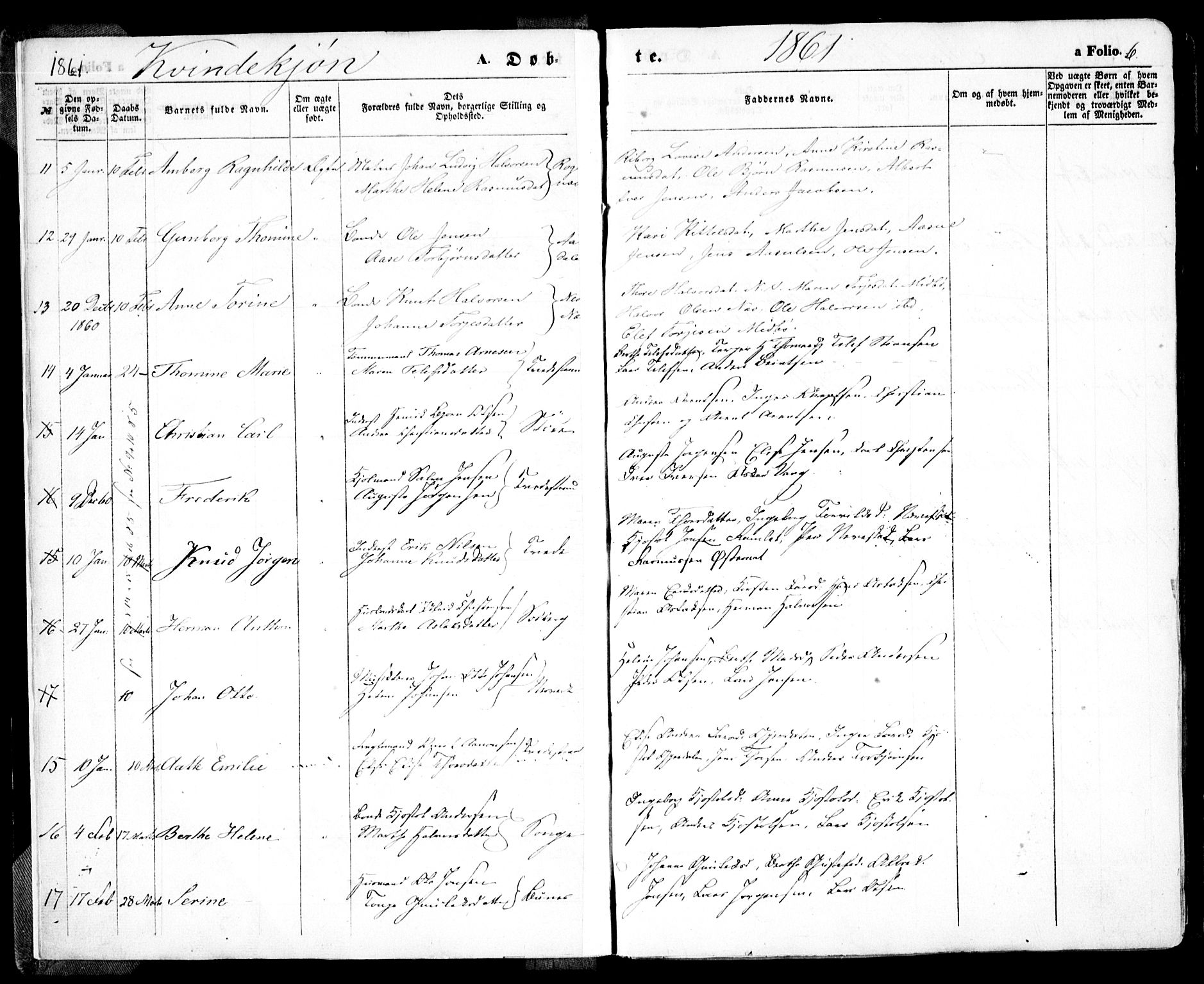 Holt sokneprestkontor, SAK/1111-0021/F/Fa/L0009: Parish register (official) no. A 9, 1861-1871, p. 6
