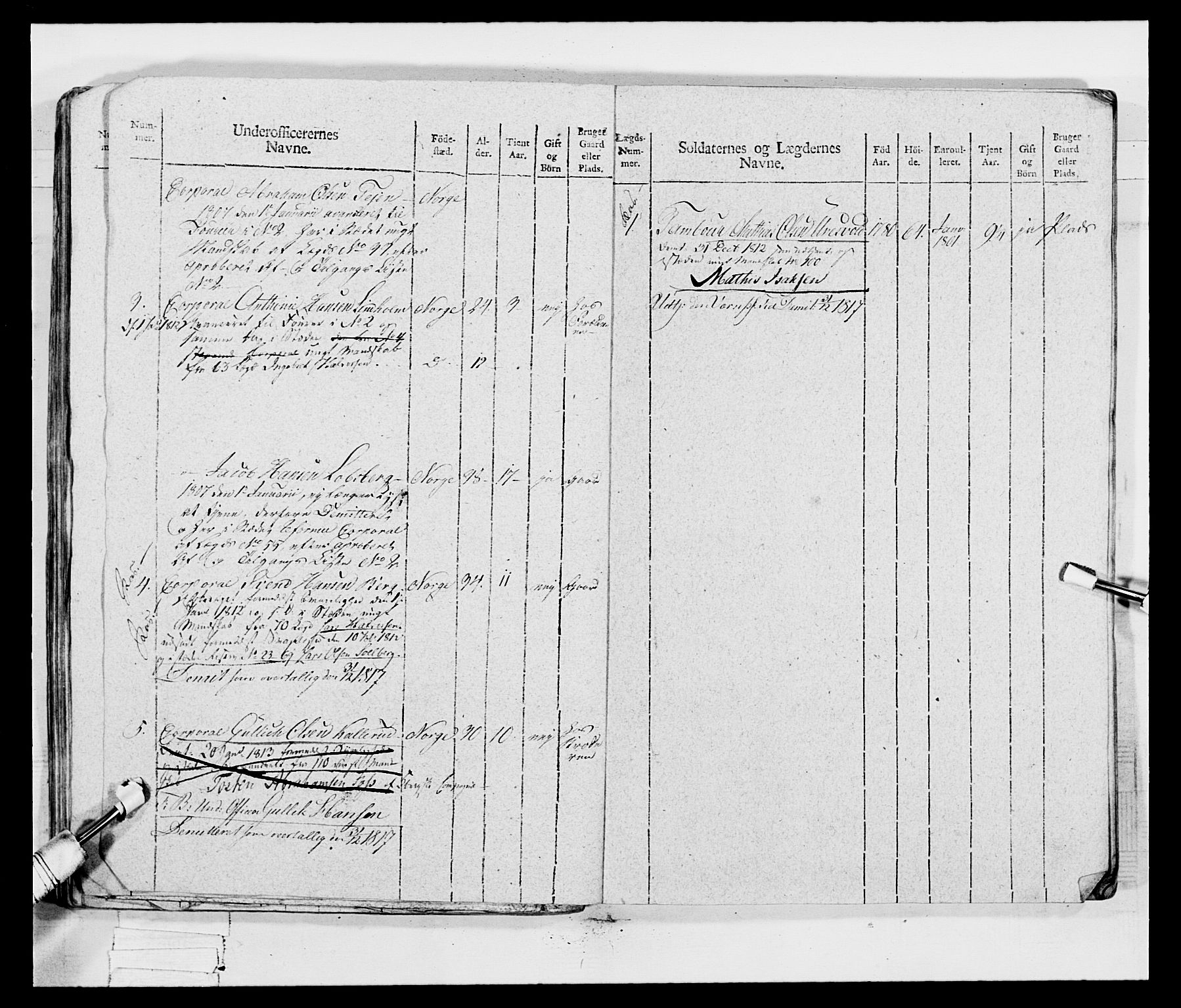 Generalitets- og kommissariatskollegiet, Det kongelige norske kommissariatskollegium, AV/RA-EA-5420/E/Eh/L0047: 2. Akershusiske nasjonale infanteriregiment, 1791-1810, p. 464