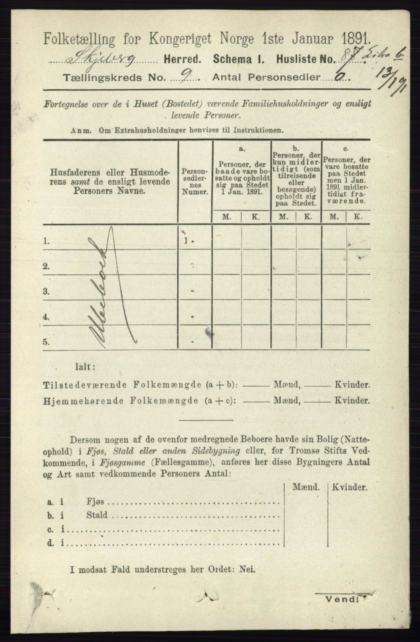 RA, 1891 census for 0115 Skjeberg, 1891, p. 4667