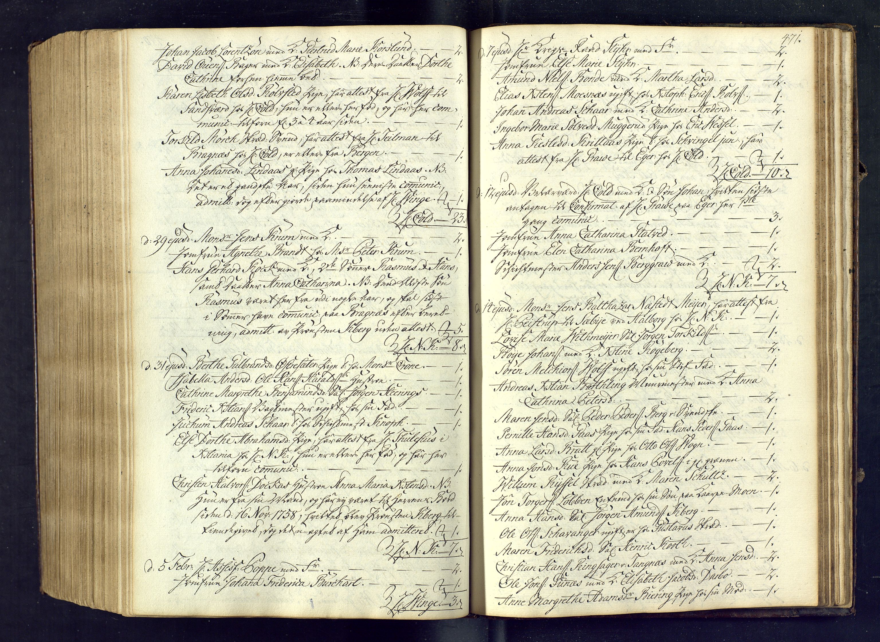 Kongsberg kirkebøker, SAKO/A-22/M/Ma/L0005: Communicants register no. 5, 1755-1761, p. 471