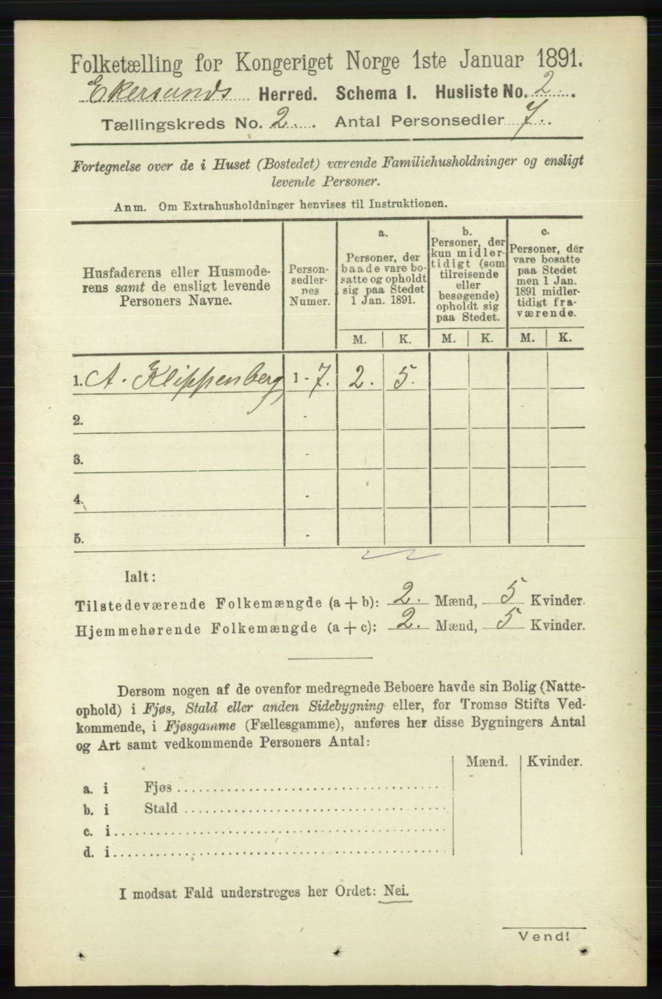 RA, 1891 census for 1116 Eigersund herred, 1891, p. 373