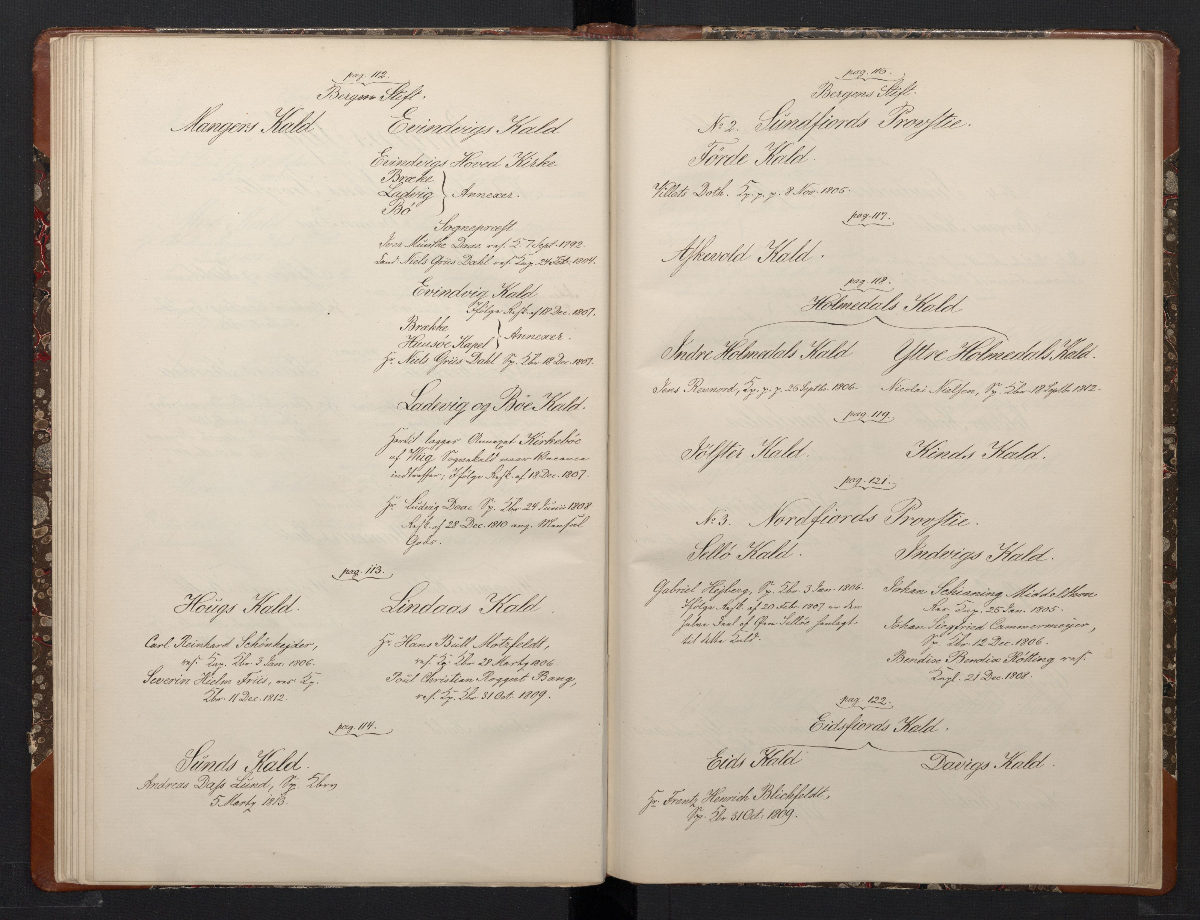 Avskriftsamlingen, AV/RA-EA-4022/F/Fa/L0103: Fortegnelse over prestekallene og over bestallinger for prester i Norge fra 2. halvdel av 18. århundre henimot året 1814, 1731-1813, p. 47