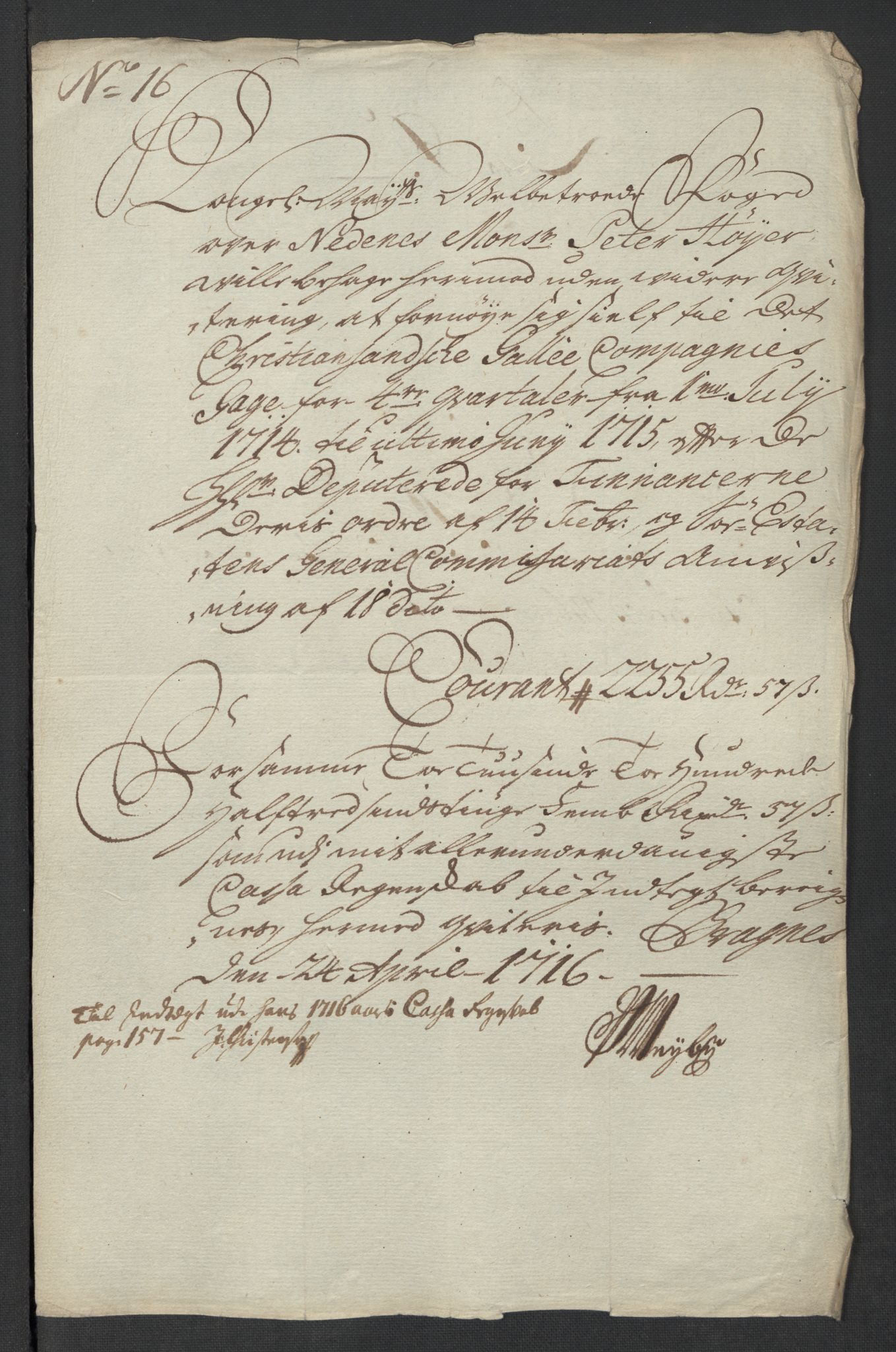 Rentekammeret inntil 1814, Reviderte regnskaper, Fogderegnskap, AV/RA-EA-4092/R39/L2325: Fogderegnskap Nedenes, 1716, p. 473