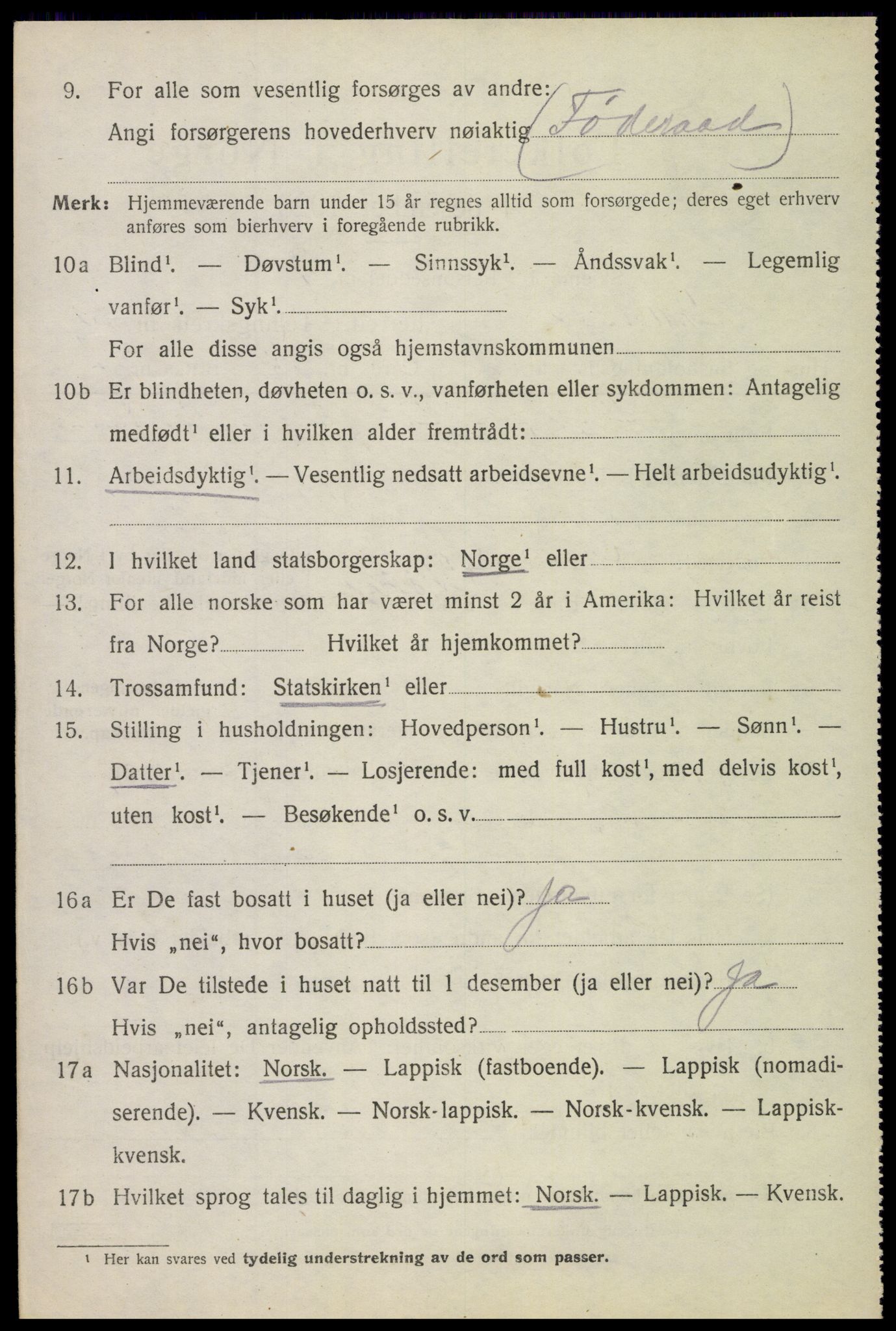 SAT, 1920 census for Hadsel, 1920, p. 8165