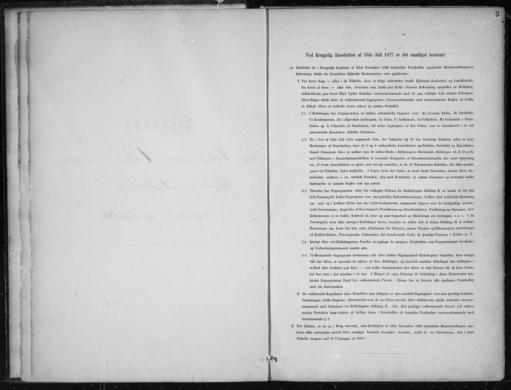 Kvam sokneprestembete, AV/SAB-A-76201/H/Haa: Parish register (official) no. B  1, 1880-1908, p. 3