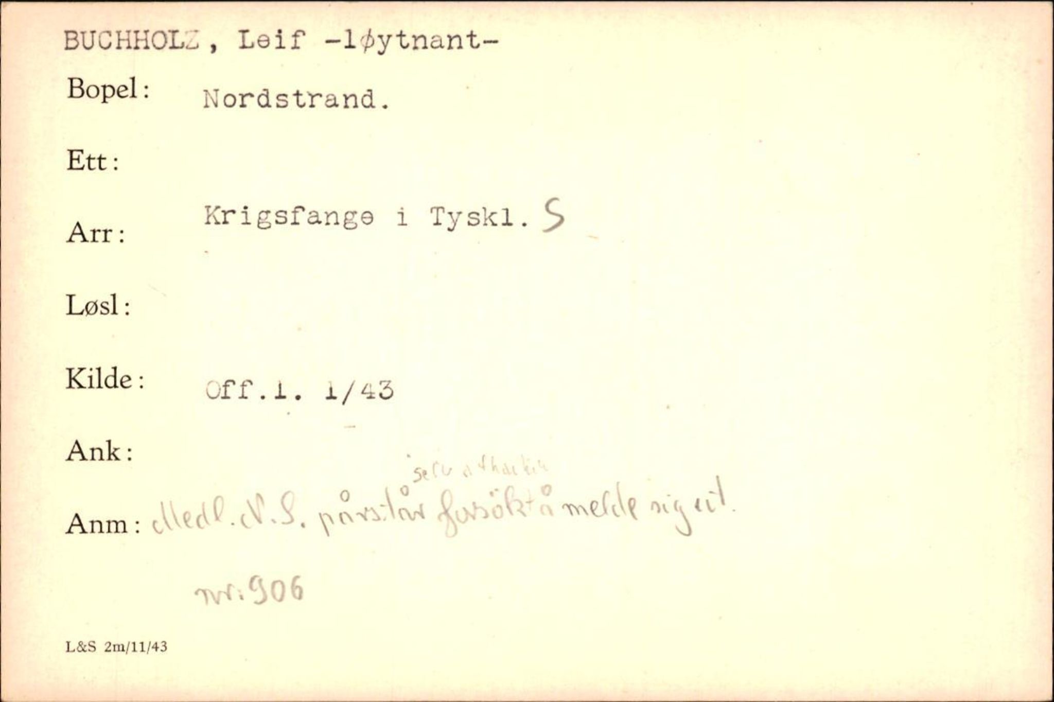 Forsvaret, Forsvarets krigshistoriske avdeling, AV/RA-RAFA-2017/Y/Yf/L0200: II-C-11-2102  -  Norske krigsfanger i Tyskland, 1940-1945, p. 157