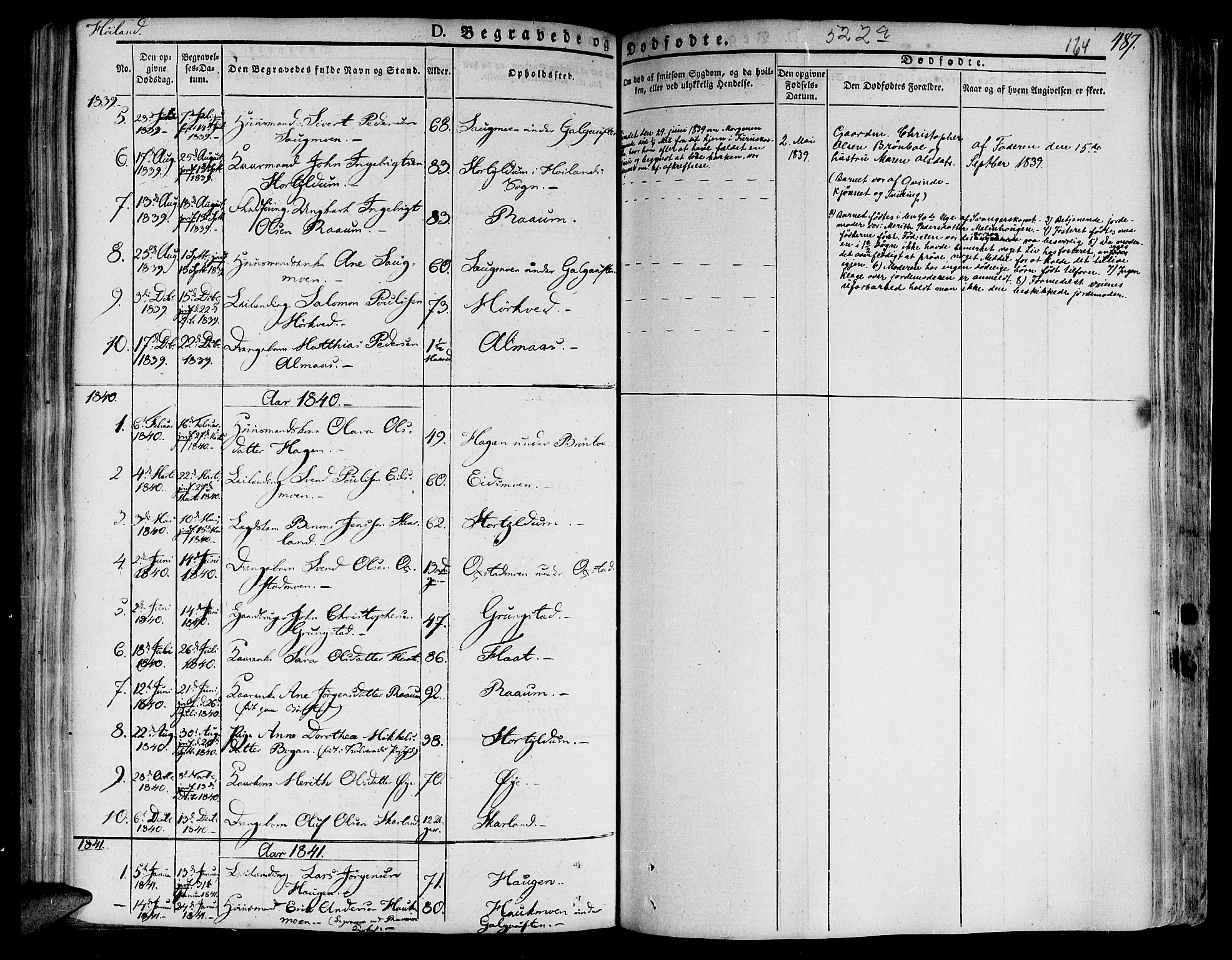 Ministerialprotokoller, klokkerbøker og fødselsregistre - Nord-Trøndelag, SAT/A-1458/758/L0510: Parish register (official) no. 758A01 /2, 1821-1841, p. 164