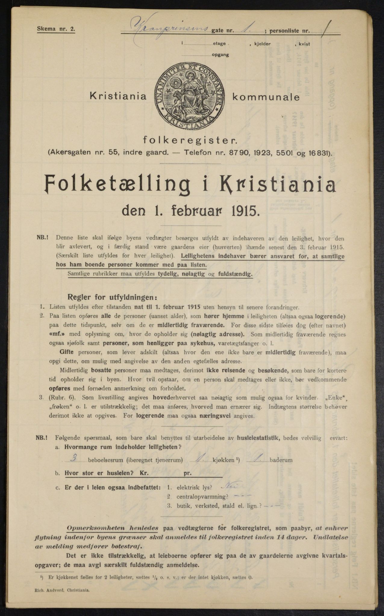 OBA, Municipal Census 1915 for Kristiania, 1915, p. 53988