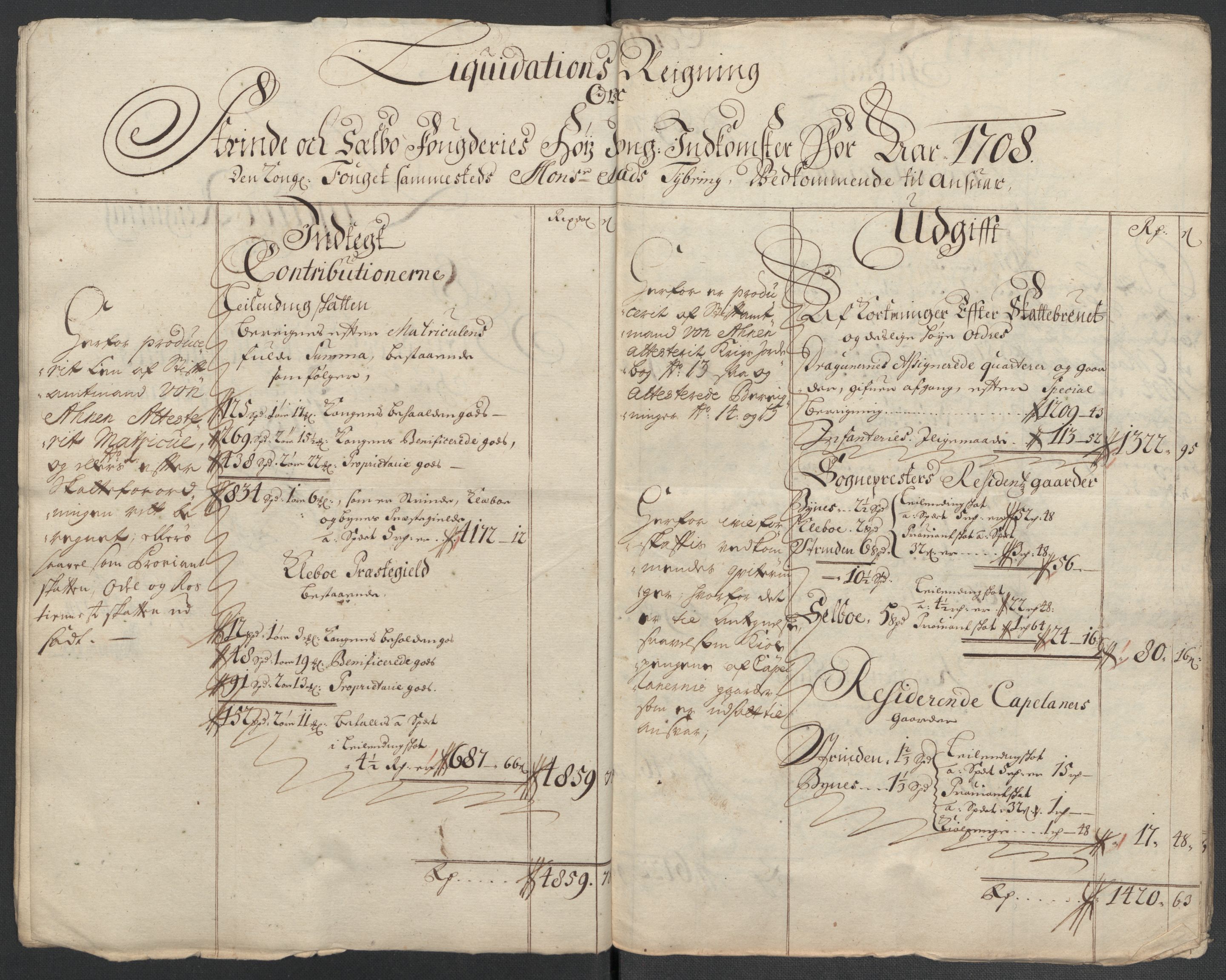 Rentekammeret inntil 1814, Reviderte regnskaper, Fogderegnskap, AV/RA-EA-4092/R61/L4110: Fogderegnskap Strinda og Selbu, 1707-1708, p. 302