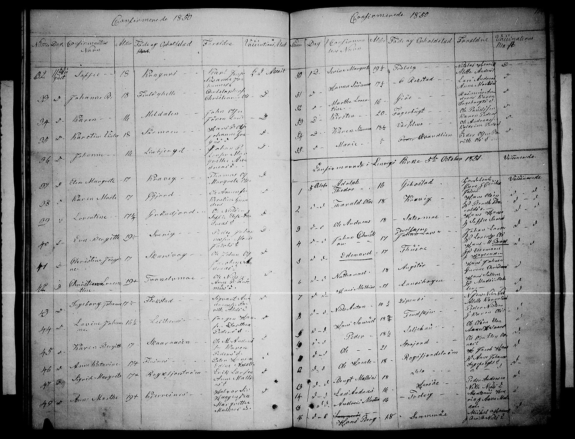 Lenvik sokneprestembete, SATØ/S-1310/H/Ha/Hab/L0003klokker: Parish register (copy) no. 3, 1844-1858, p. 114
