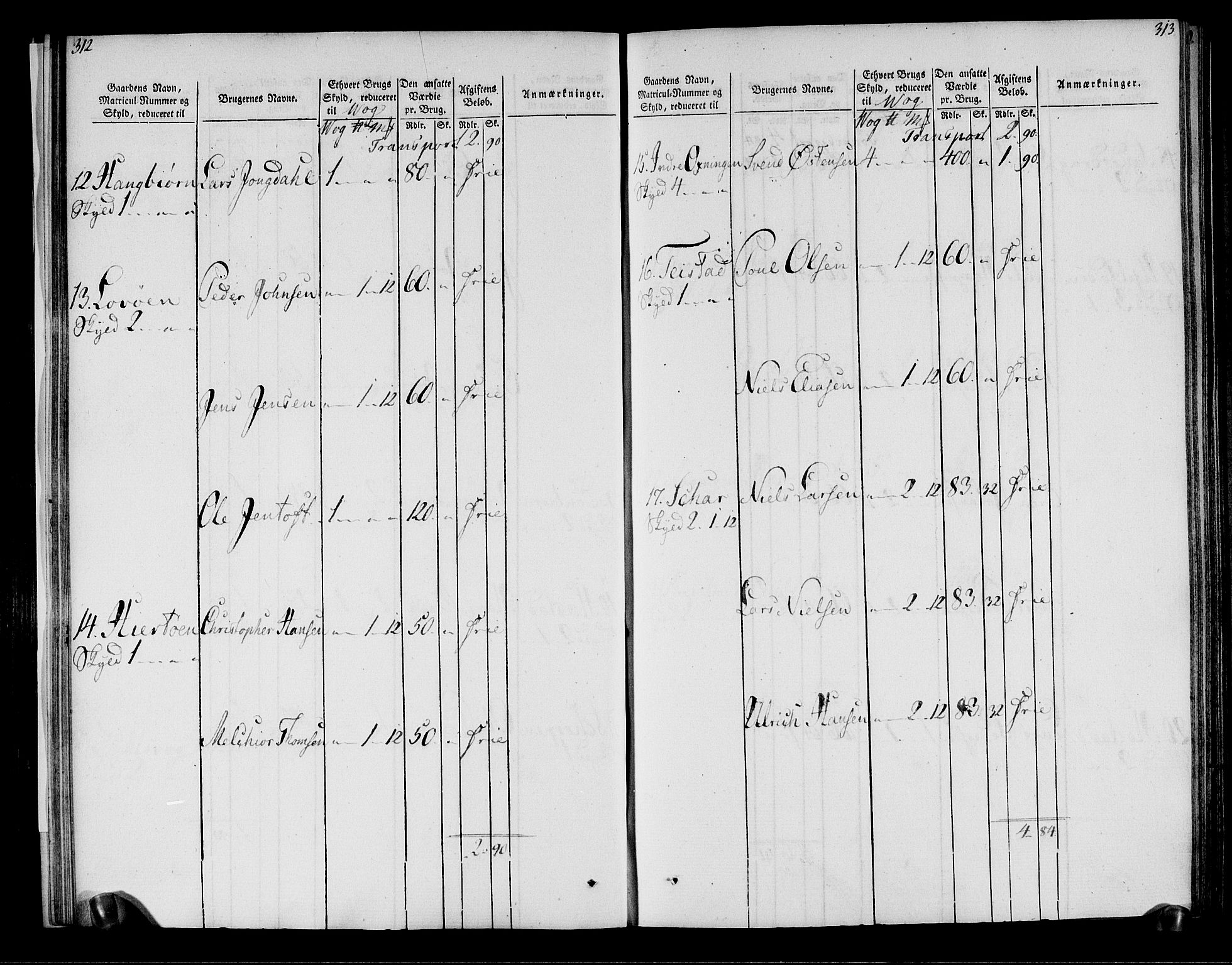 Rentekammeret inntil 1814, Realistisk ordnet avdeling, AV/RA-EA-4070/N/Ne/Nea/L0158: Helgeland fogderi. Oppebørselsregister, 1803-1804, p. 160