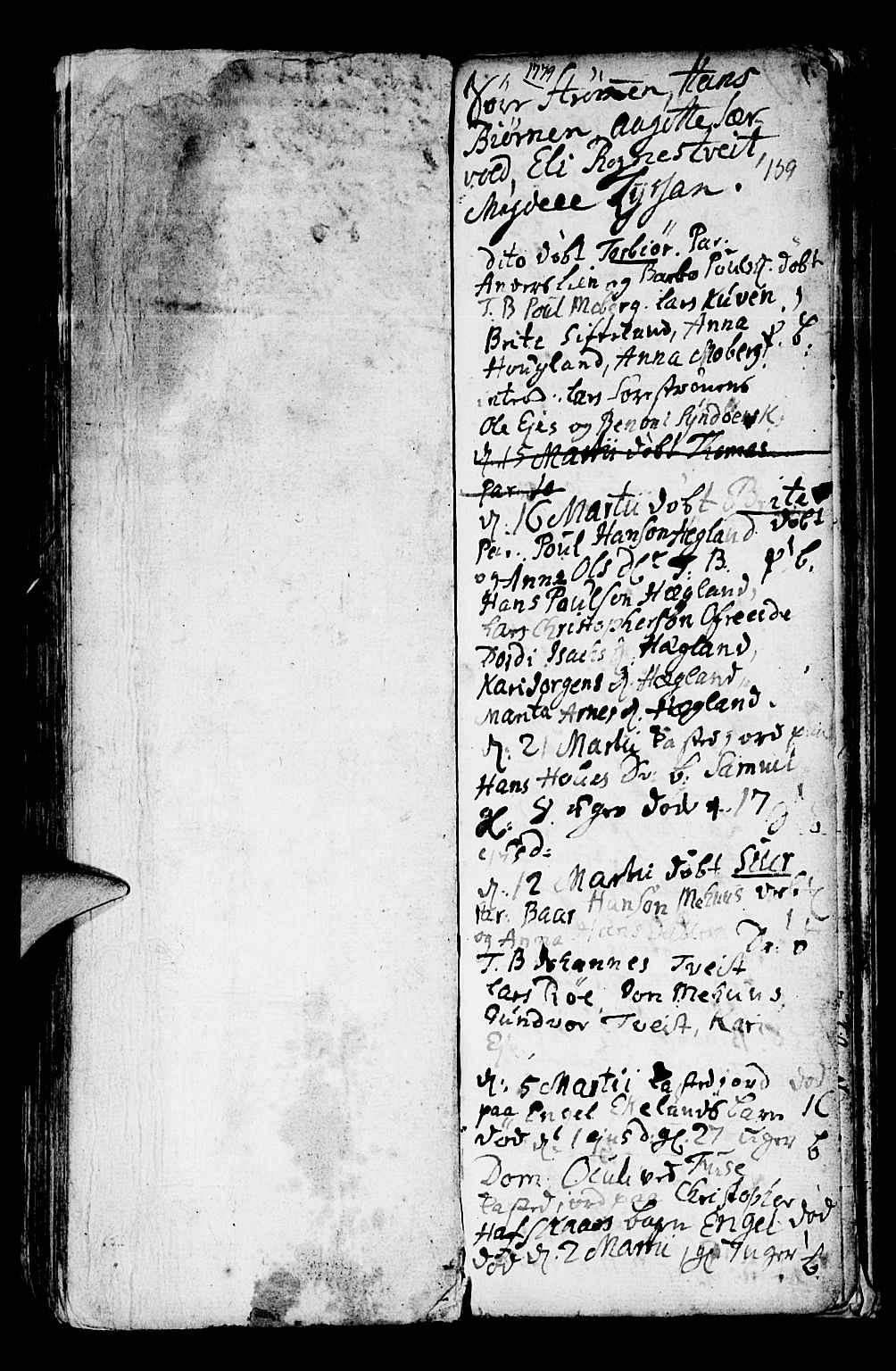 Os sokneprestembete, SAB/A-99929: Parish register (official) no. A 9, 1766-1779, p. 159