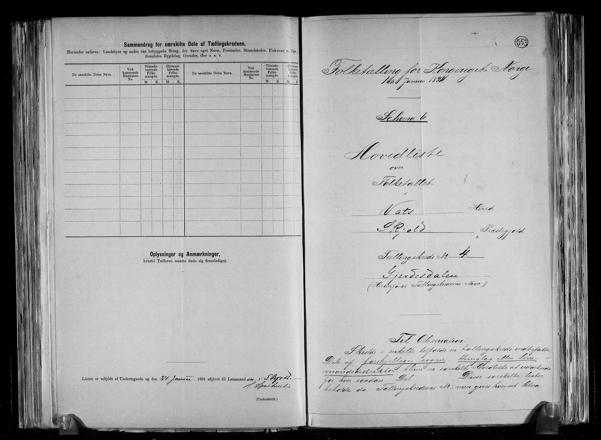 RA, 1891 census for 1155 Vats, 1891, p. 11