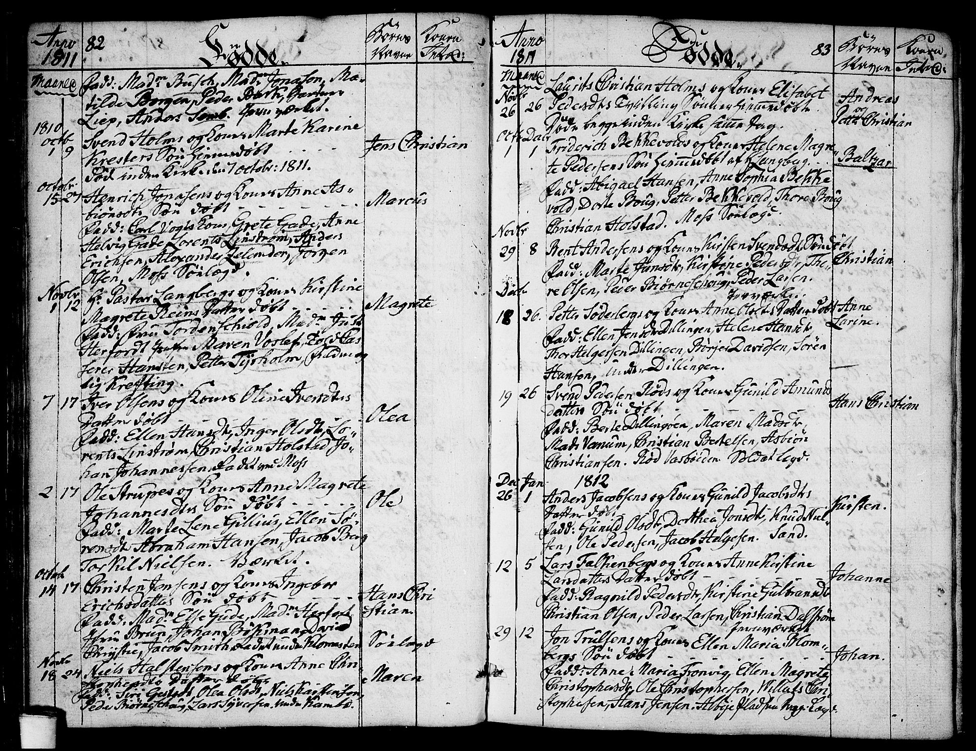 Moss prestekontor Kirkebøker, SAO/A-2003/F/Fa/L0003: Parish register (official) no. I 3, 1779-1814, p. 82-83