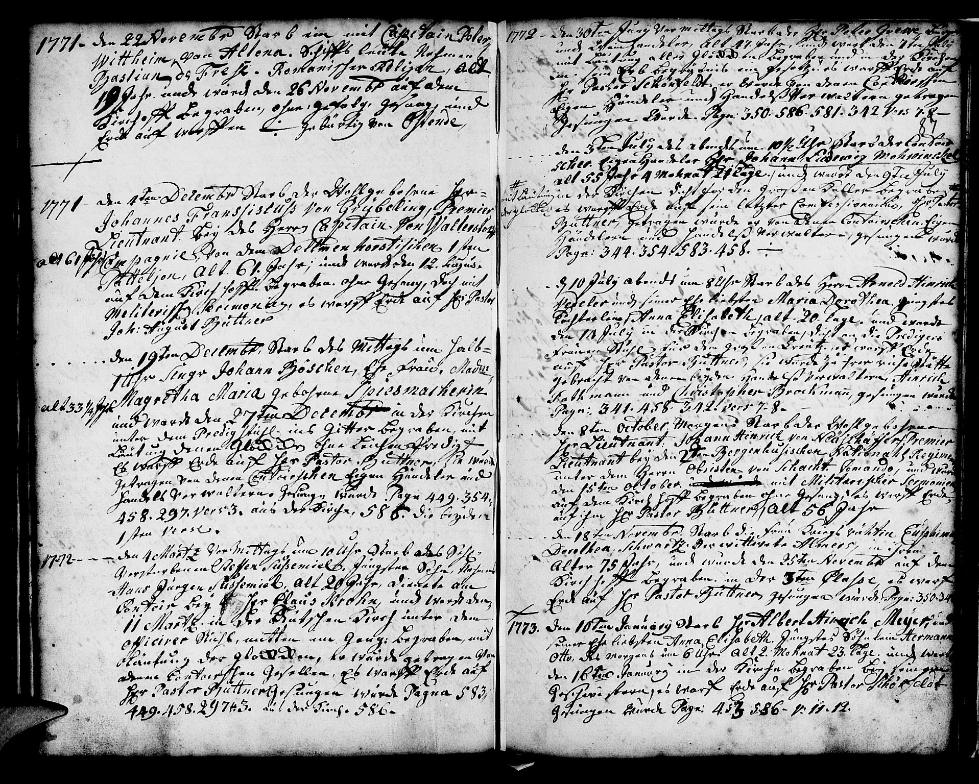 Mariakirken Sokneprestembete, SAB/A-76901/H/Haa/L0001: Parish register (official) no. A 1, 1740-1784, p. 87
