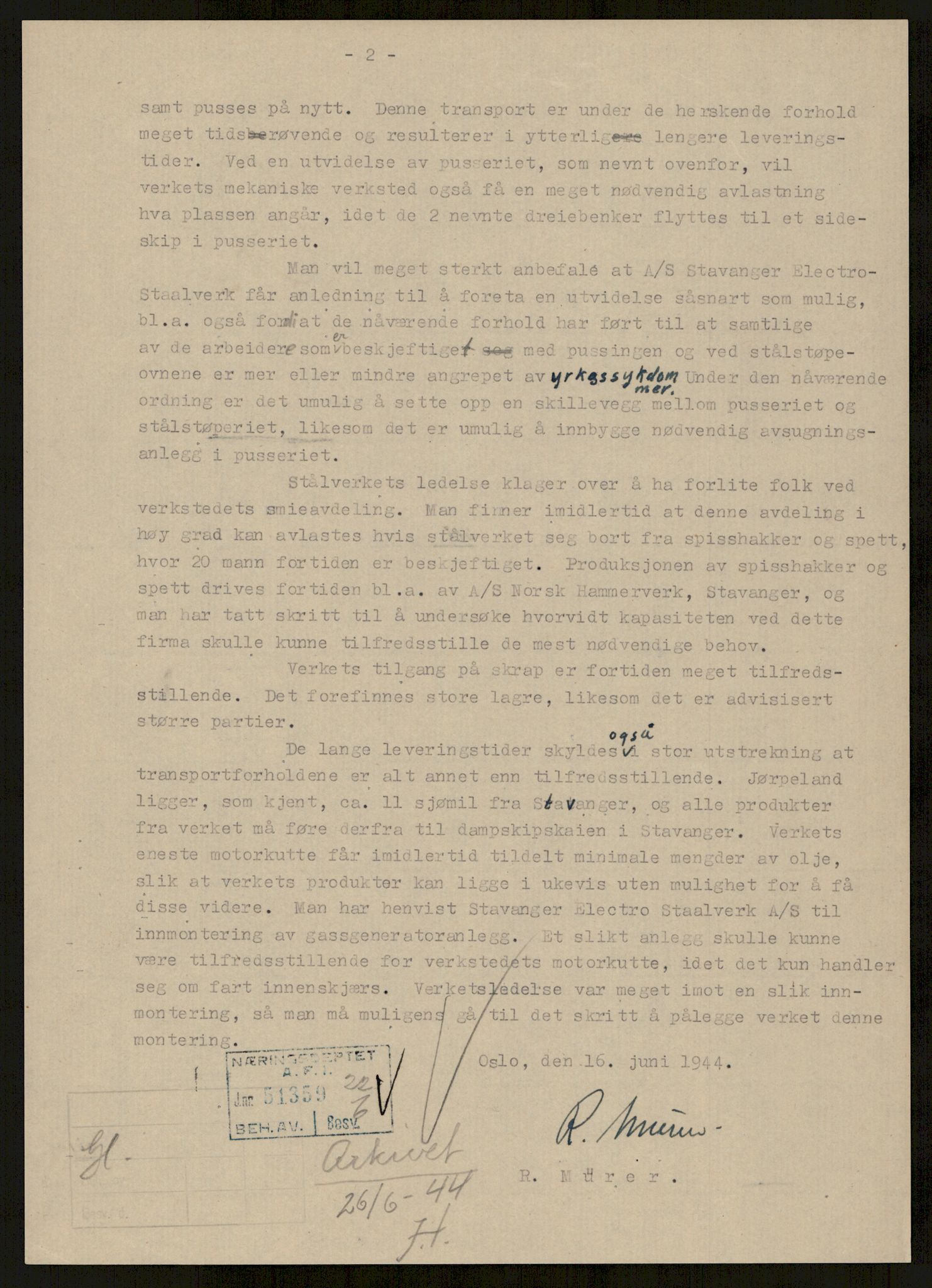 Direktoratet for industriforsyning, Sekretariatet, RA/S-4153/D/Df/L0056: 9. Metallkontoret, 1940-1945, p. 142