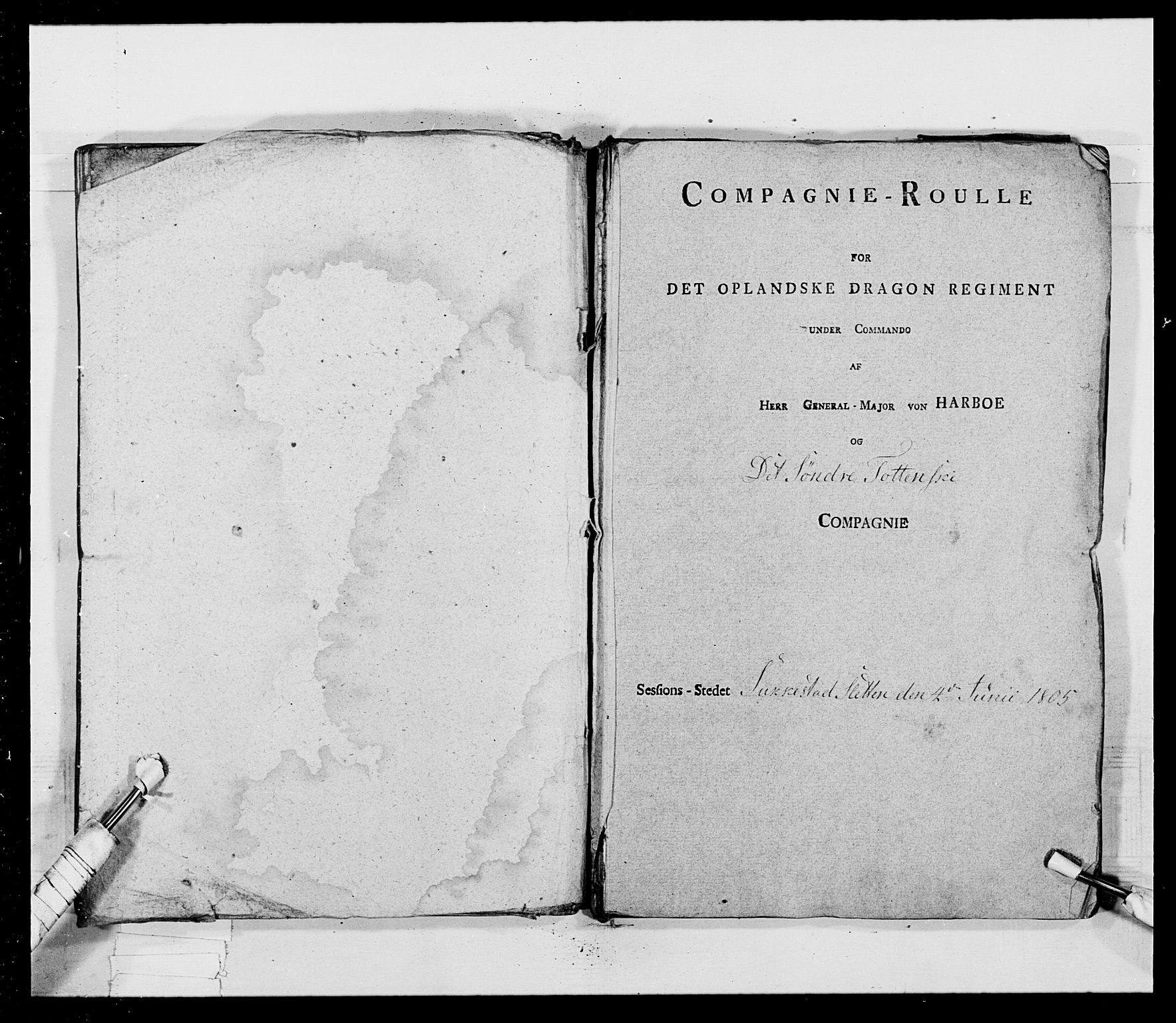 Generalitets- og kommissariatskollegiet, Det kongelige norske kommissariatskollegium, AV/RA-EA-5420/E/Eh/L0017: Opplandske dragonregiment, 1802-1805, p. 442