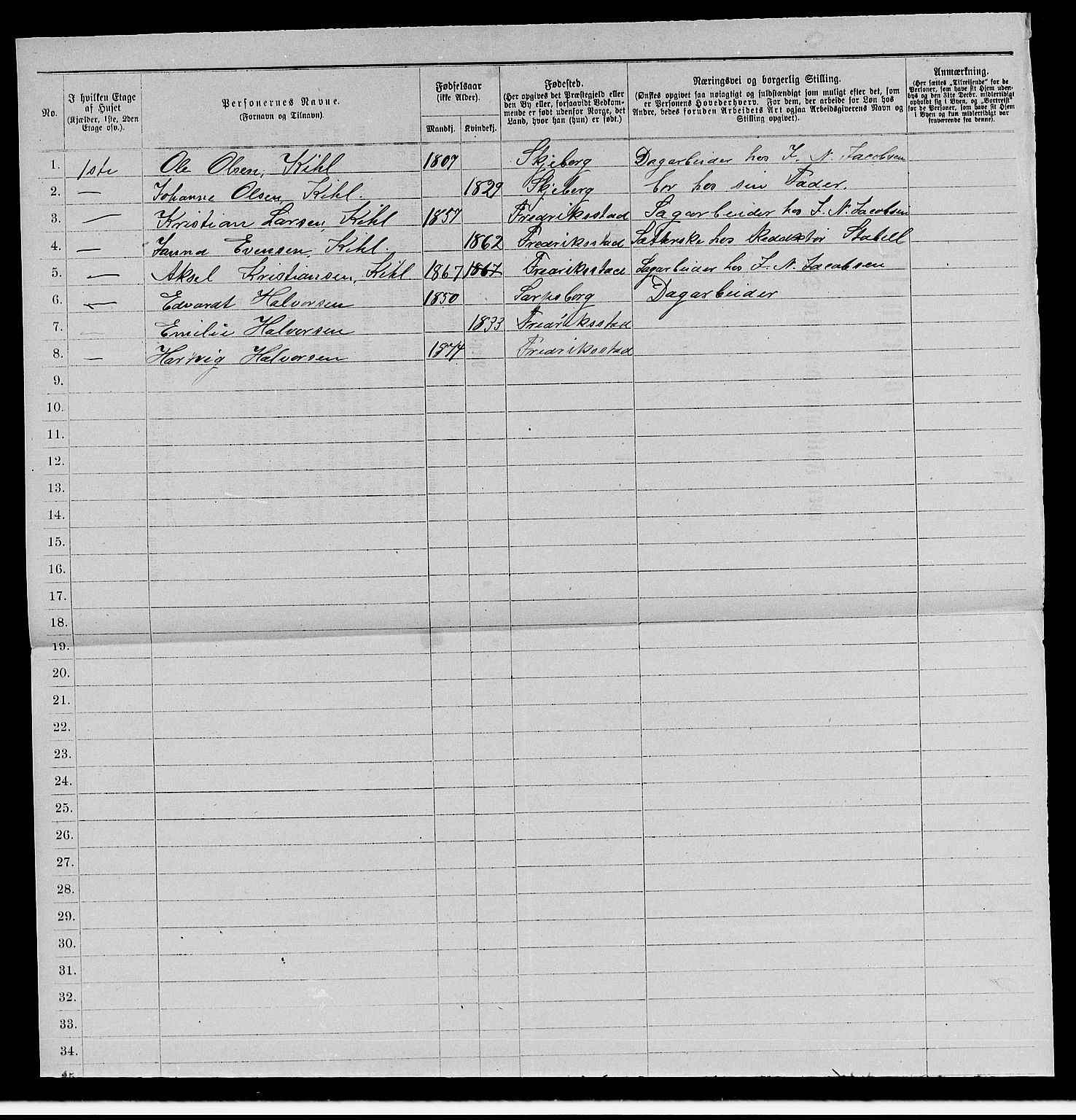 RA, 1885 census for 0103 Fredrikstad, 1885, p. 678