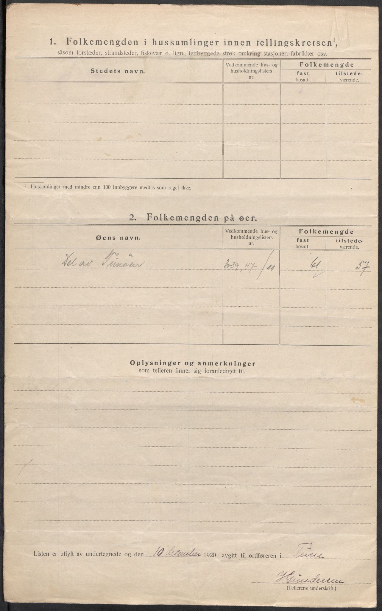 SAO, 1920 census for Tune, 1920, p. 8