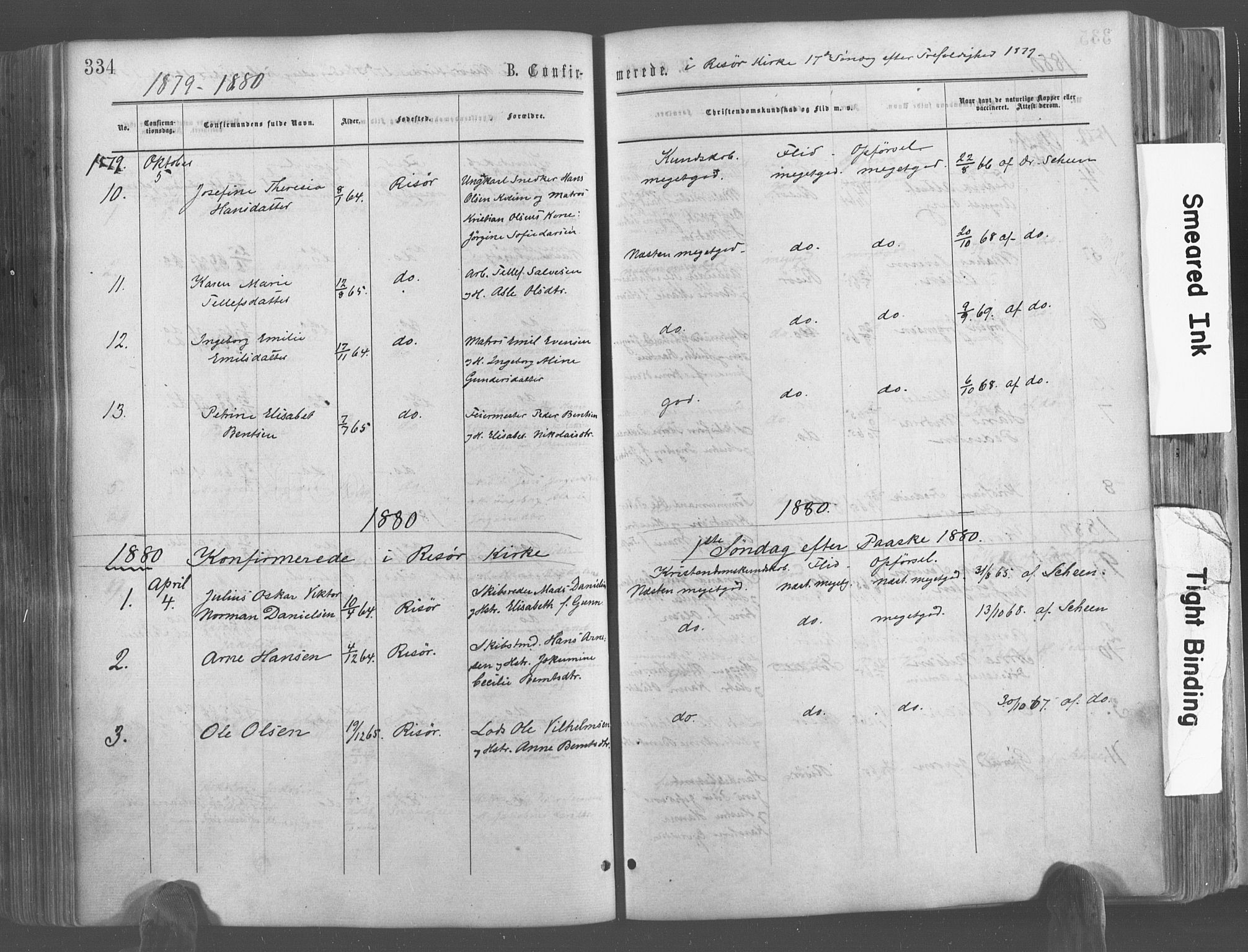 Risør sokneprestkontor, AV/SAK-1111-0035/F/Fa/L0004: Parish register (official) no. A 4, 1865-1882, p. 334