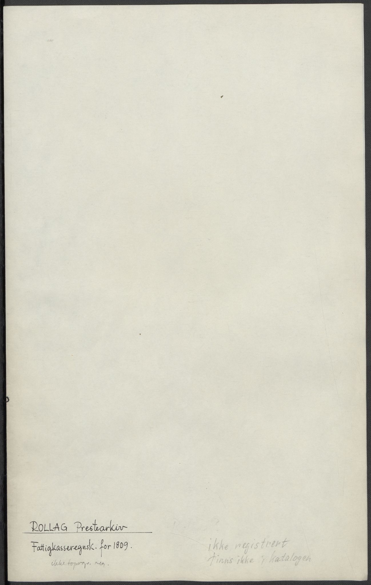 Riksarkivets diplomsamling, AV/RA-EA-5965/F15/L0018: Prestearkiv - Buskerud, 1764-1814, p. 265