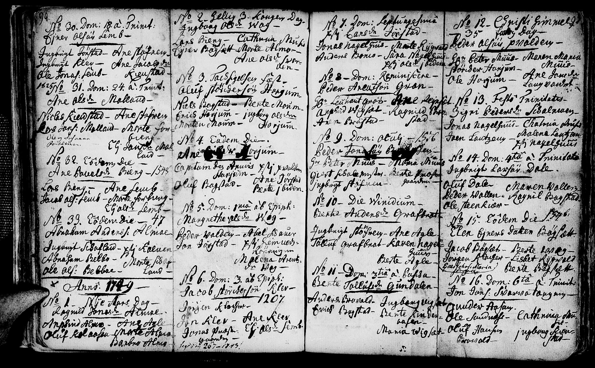 Ministerialprotokoller, klokkerbøker og fødselsregistre - Nord-Trøndelag, SAT/A-1458/749/L0467: Parish register (official) no. 749A01, 1733-1787, p. 96-97