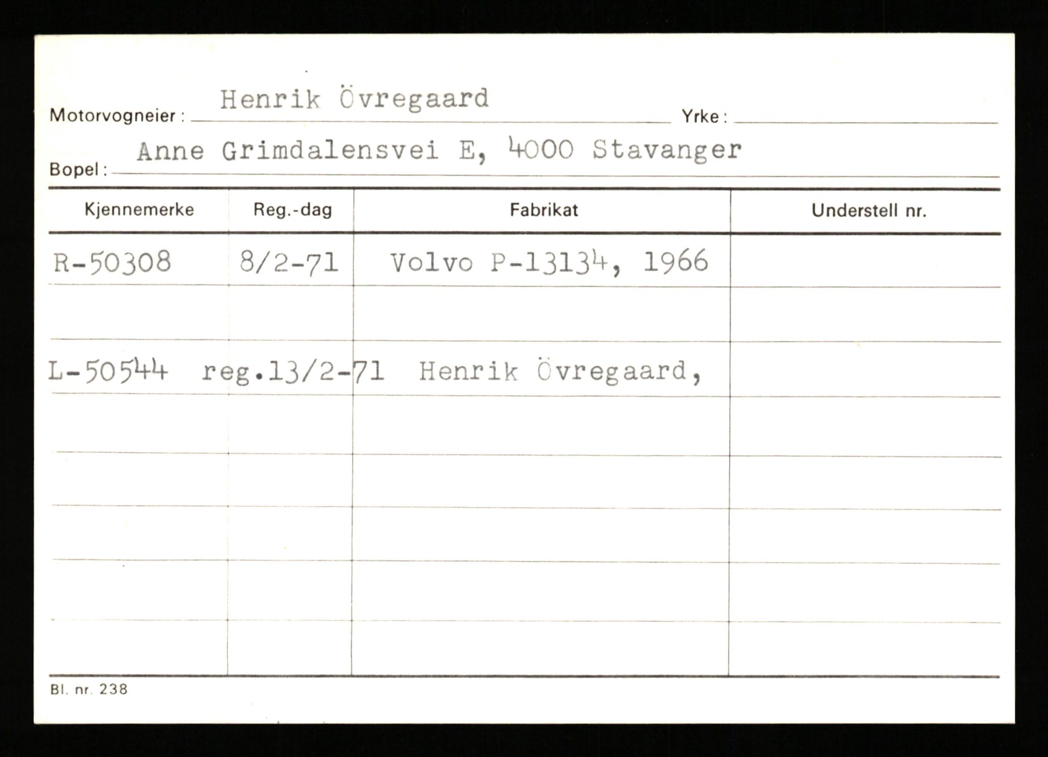 Stavanger trafikkstasjon, SAST/A-101942/0/G/L0007: Registreringsnummer: 49019 - 67460, 1930-1971, p. 265