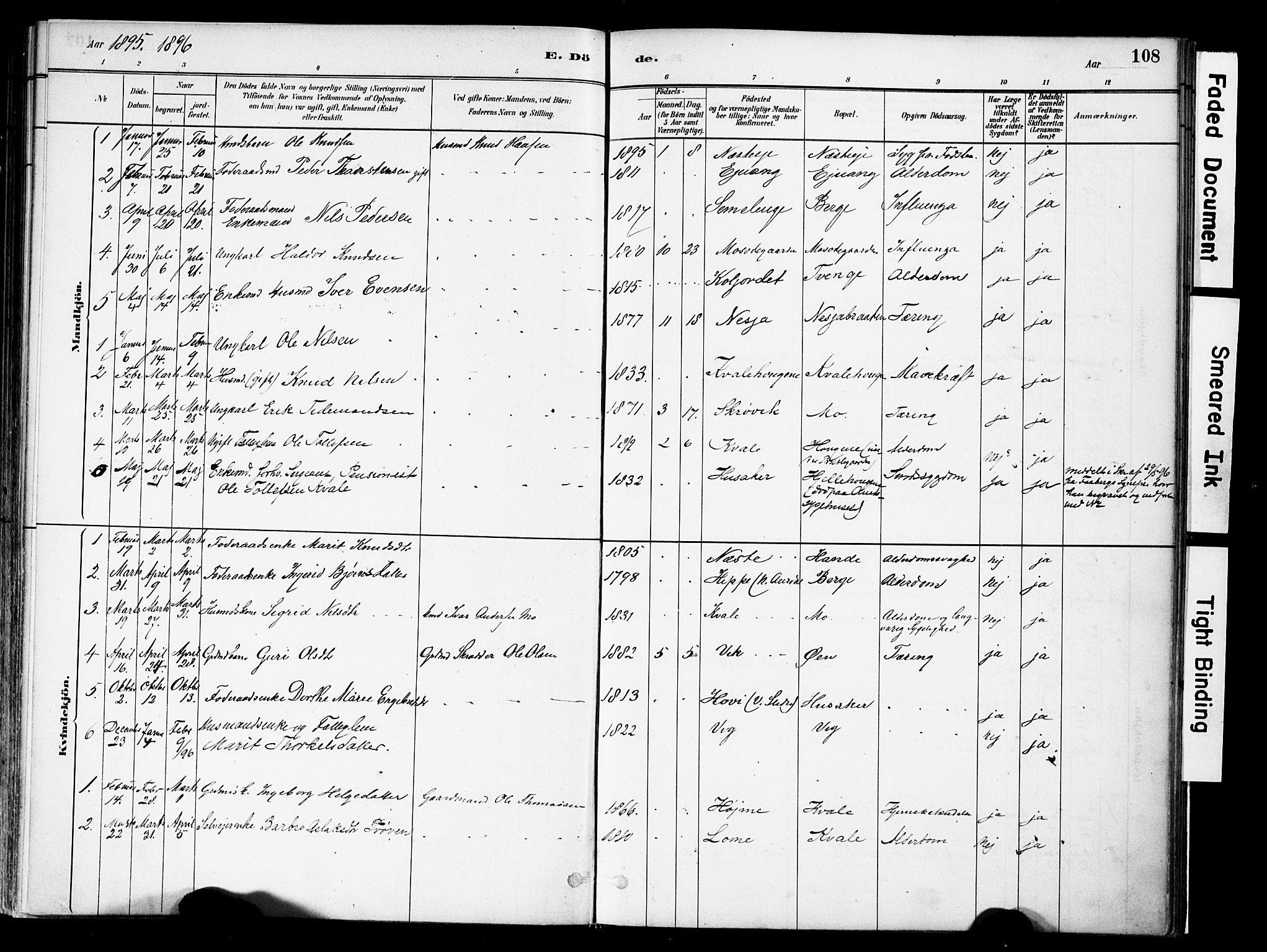 Vestre Slidre prestekontor, SAH/PREST-136/H/Ha/Haa/L0004: Parish register (official) no. 4, 1881-1911, p. 108