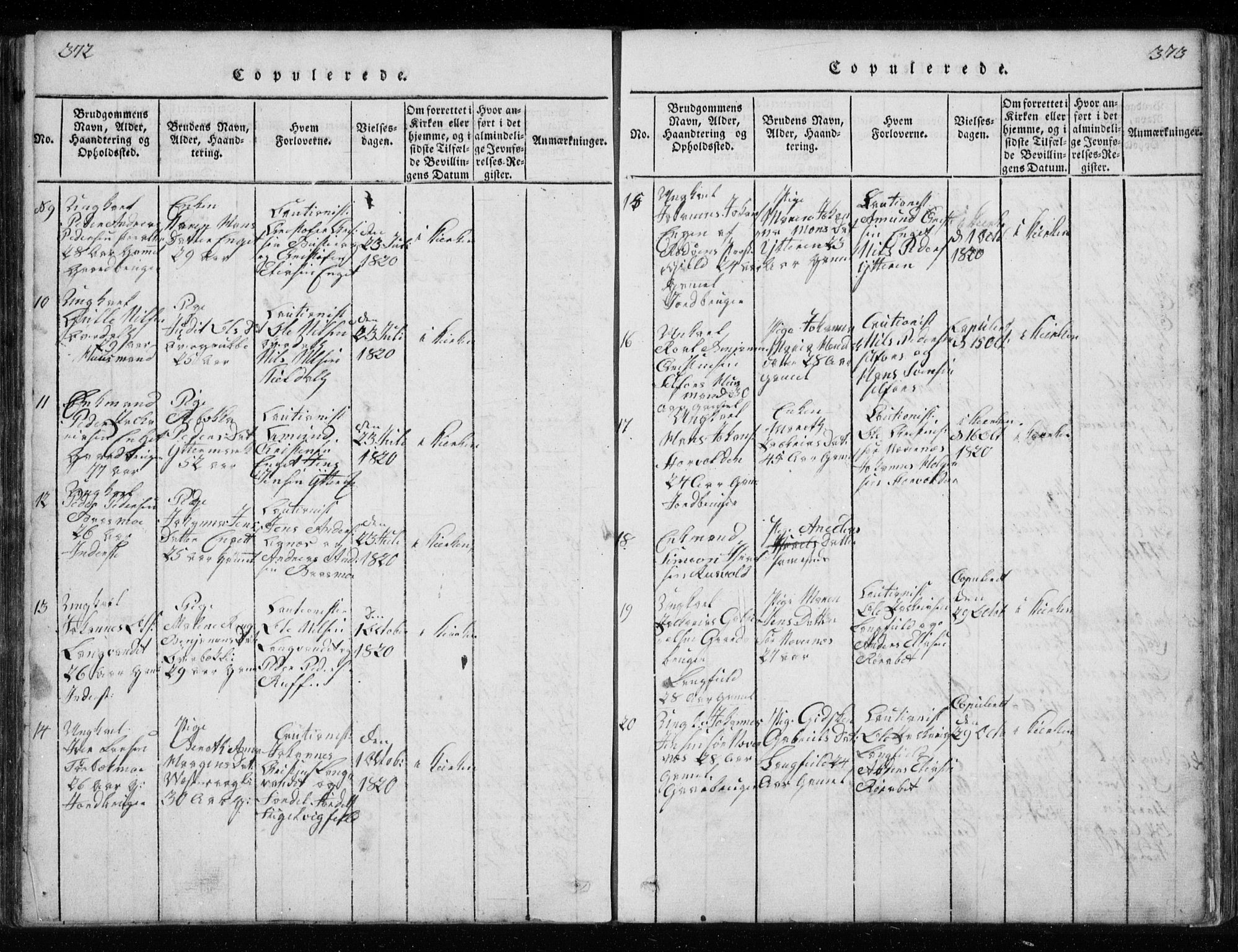 Ministerialprotokoller, klokkerbøker og fødselsregistre - Nordland, SAT/A-1459/827/L0412: Parish register (copy) no. 827C01, 1820-1841, p. 372-373