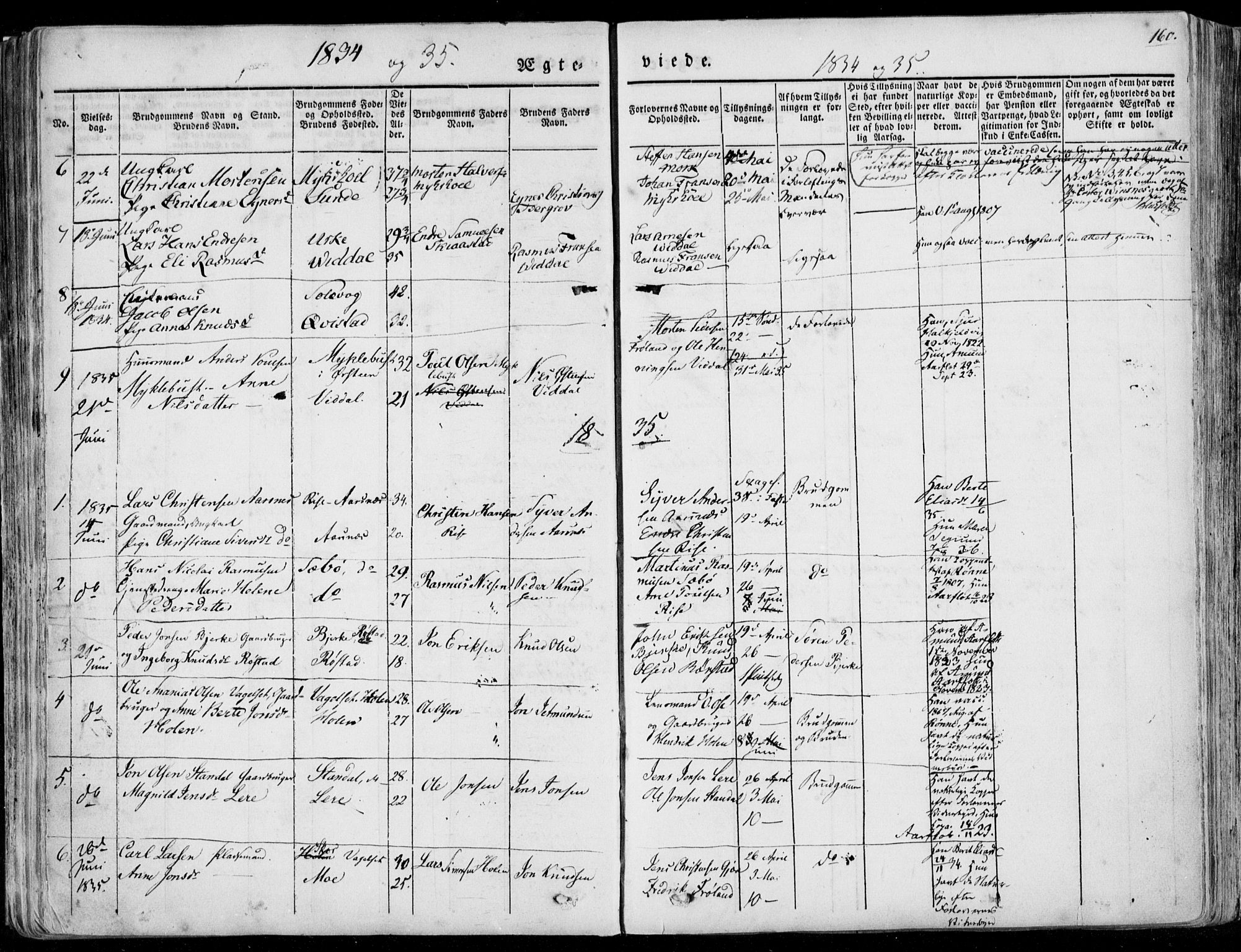 Ministerialprotokoller, klokkerbøker og fødselsregistre - Møre og Romsdal, AV/SAT-A-1454/515/L0208: Parish register (official) no. 515A04, 1830-1846, p. 160