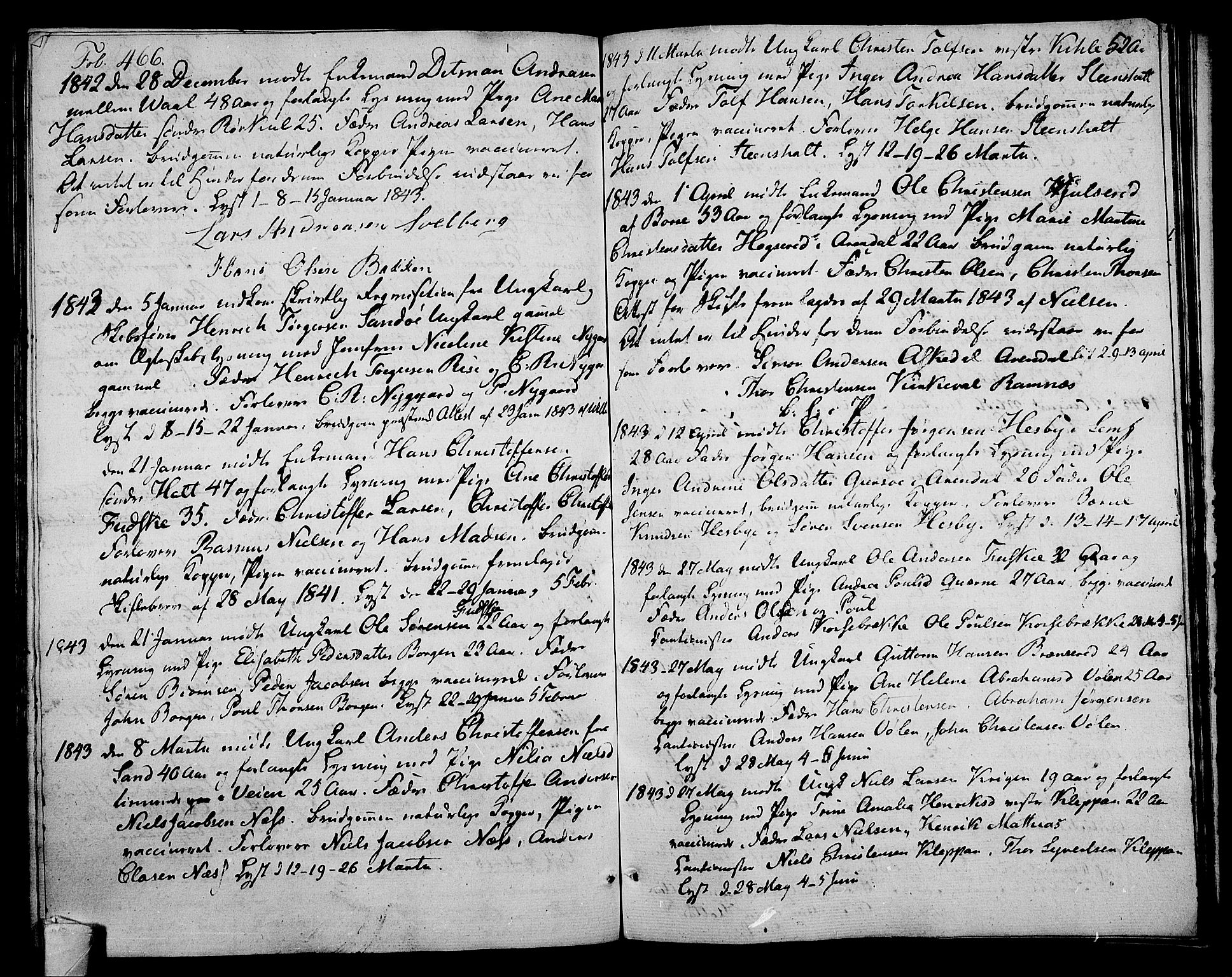 Stokke kirkebøker, AV/SAKO-A-320/F/Fa/L0006: Parish register (official) no. I 6, 1826-1843, p. 466