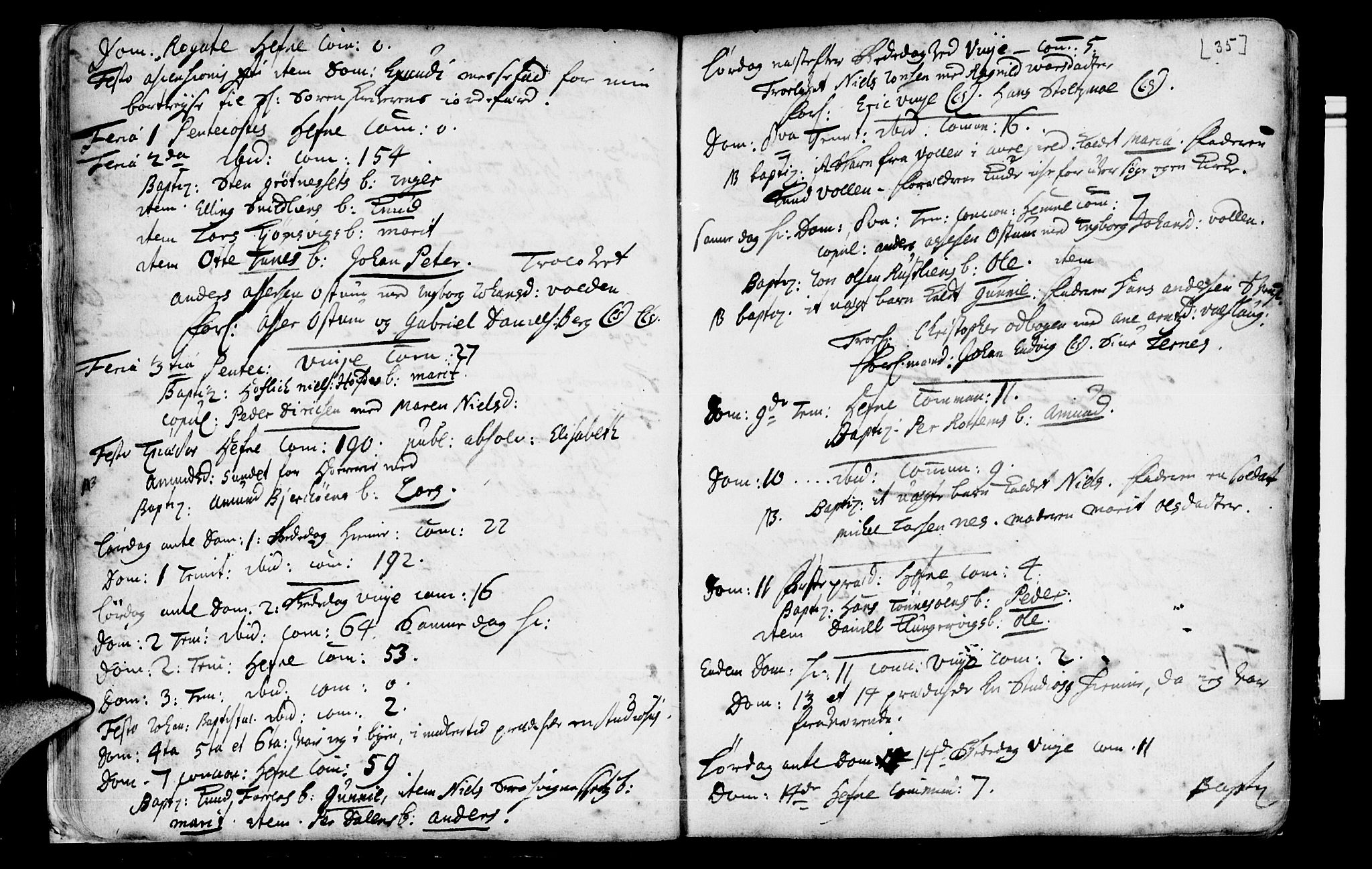 Ministerialprotokoller, klokkerbøker og fødselsregistre - Sør-Trøndelag, SAT/A-1456/630/L0488: Parish register (official) no. 630A01, 1717-1756, p. 34-35