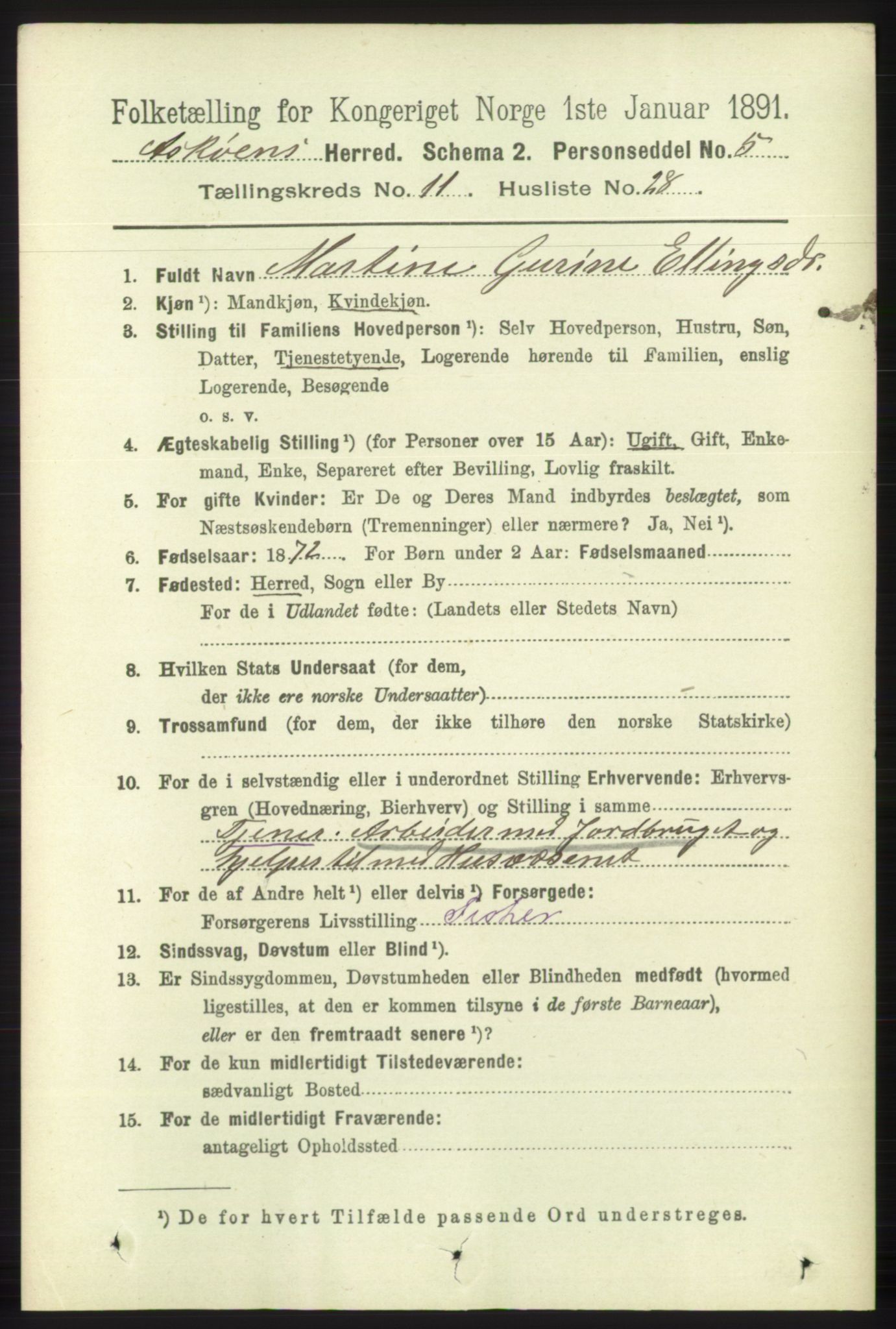 RA, 1891 census for 1247 Askøy, 1891, p. 7442
