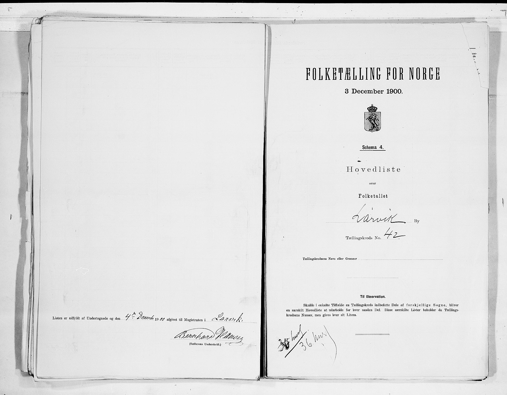 RA, 1900 census for Larvik, 1900, p. 86