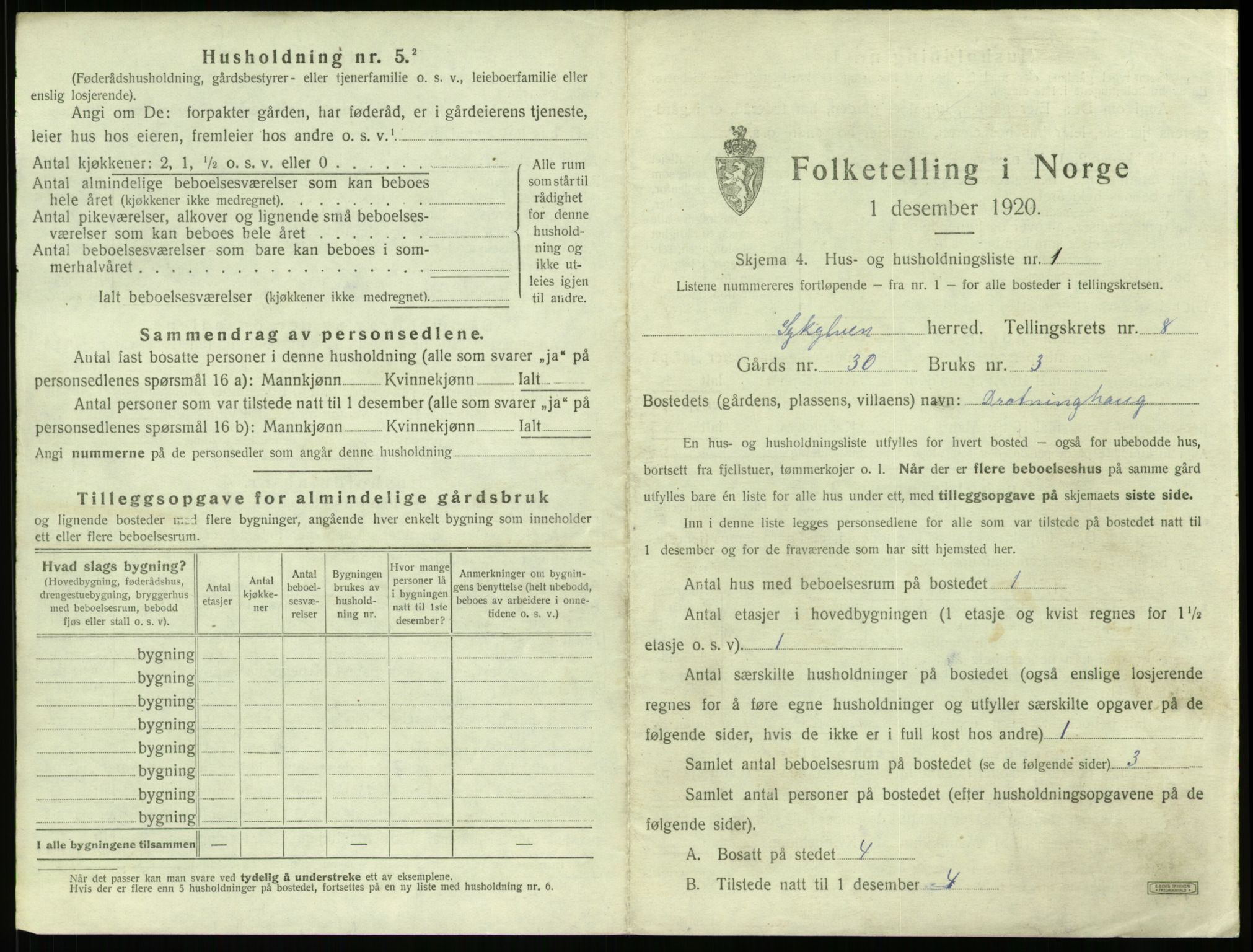 SAT, 1920 census for Sykkylven, 1920, p. 601