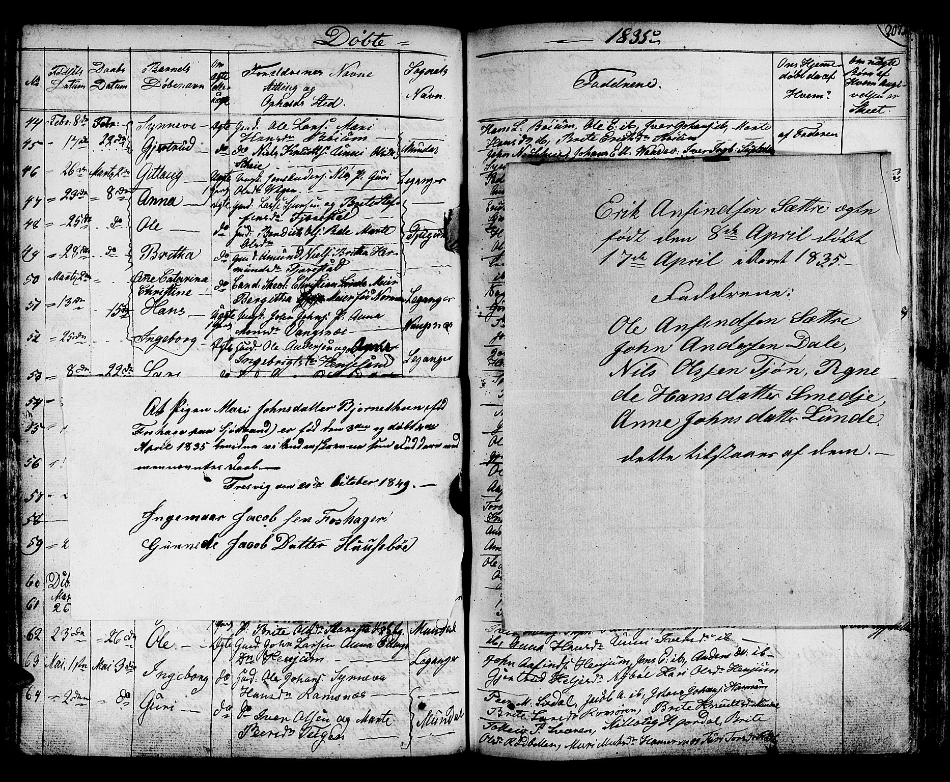Leikanger sokneprestembete, SAB/A-81001: Parish register (official) no. A 6, 1810-1838, p. 207
