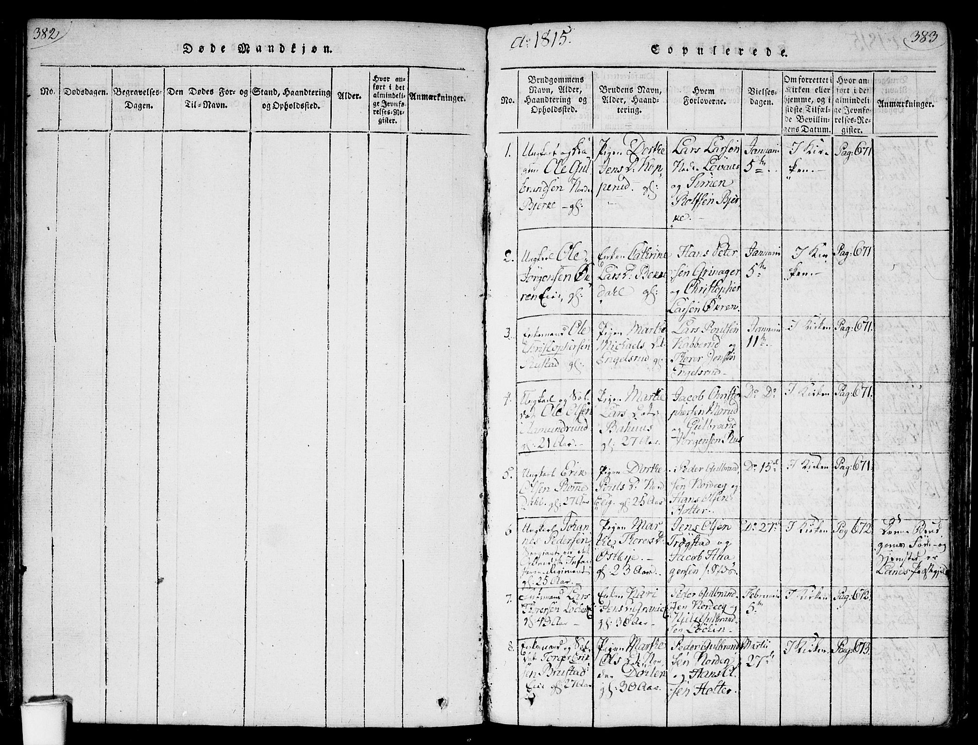 Nannestad prestekontor Kirkebøker, SAO/A-10414a/F/Fa/L0009: Parish register (official) no. I 9, 1815-1840, p. 382-383