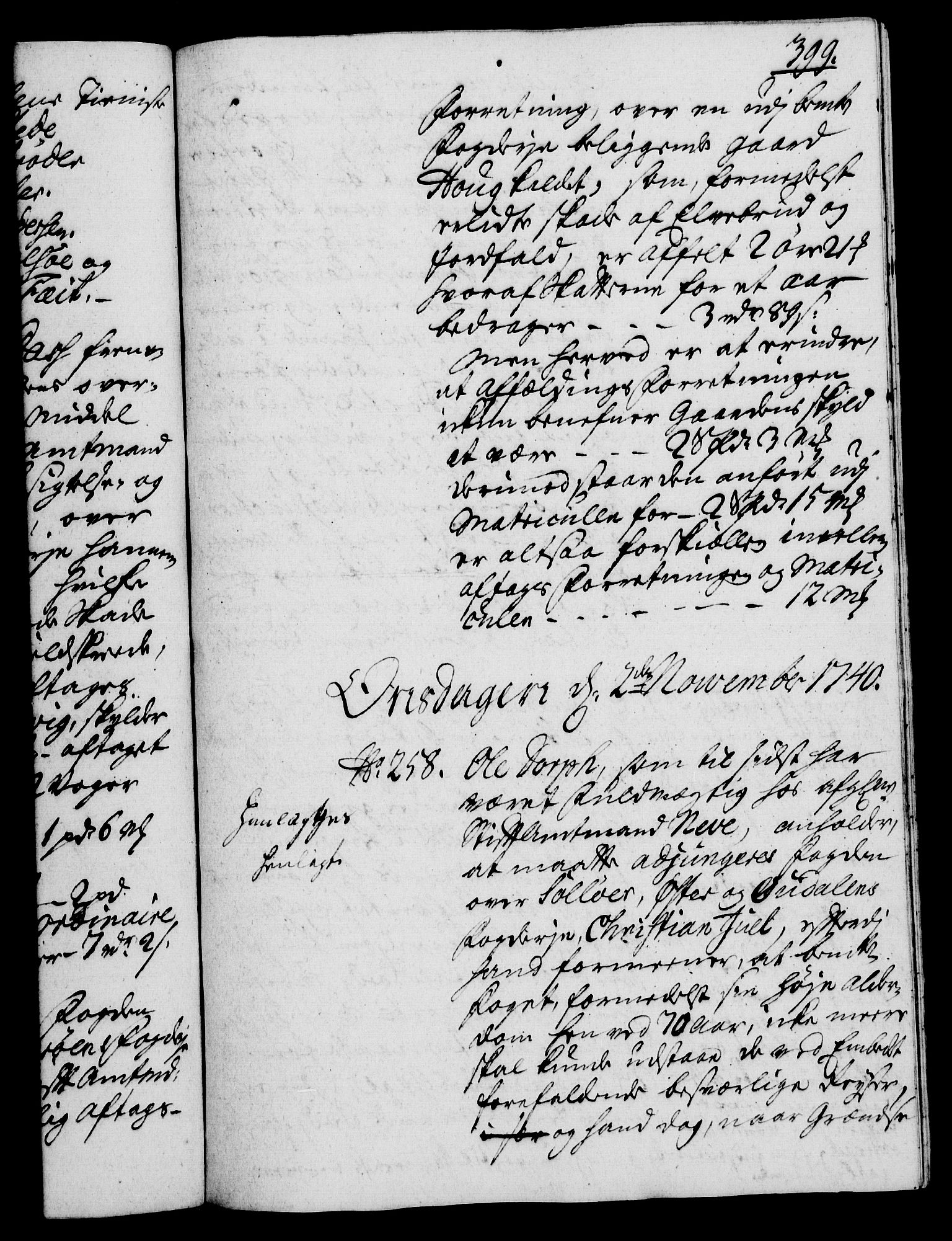 Rentekammeret, Kammerkanselliet, RA/EA-3111/G/Gh/Gha/L0022: Norsk ekstraktmemorialprotokoll (merket RK 53.67), 1739-1741, p. 399