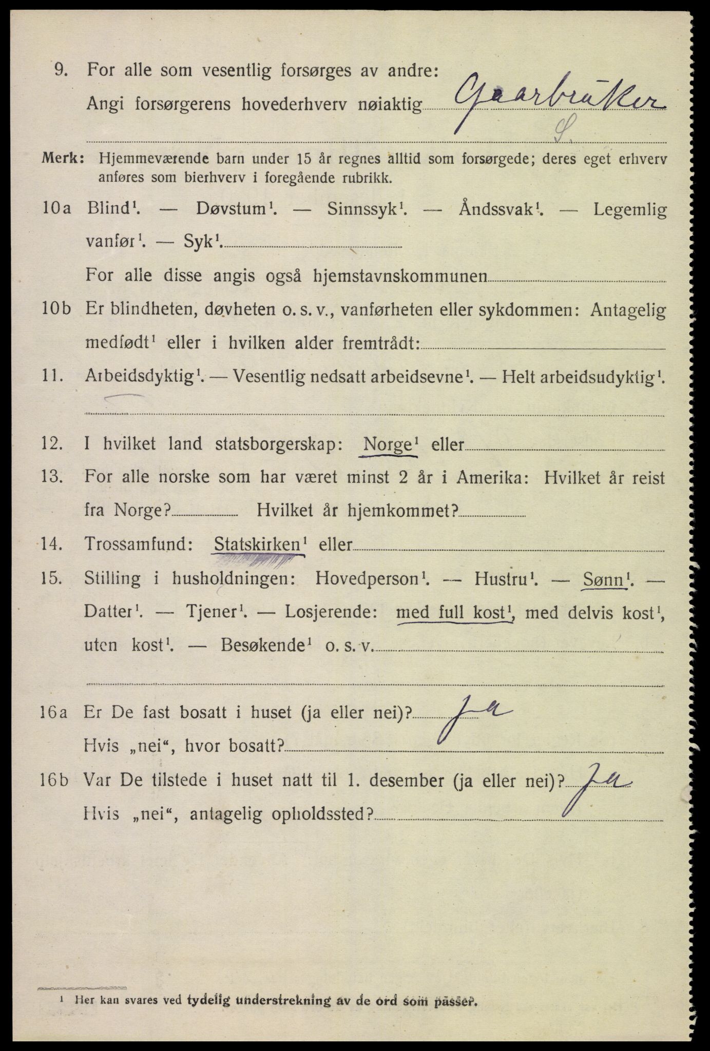 SAK, 1920 census for Konsmo, 1920, p. 1249