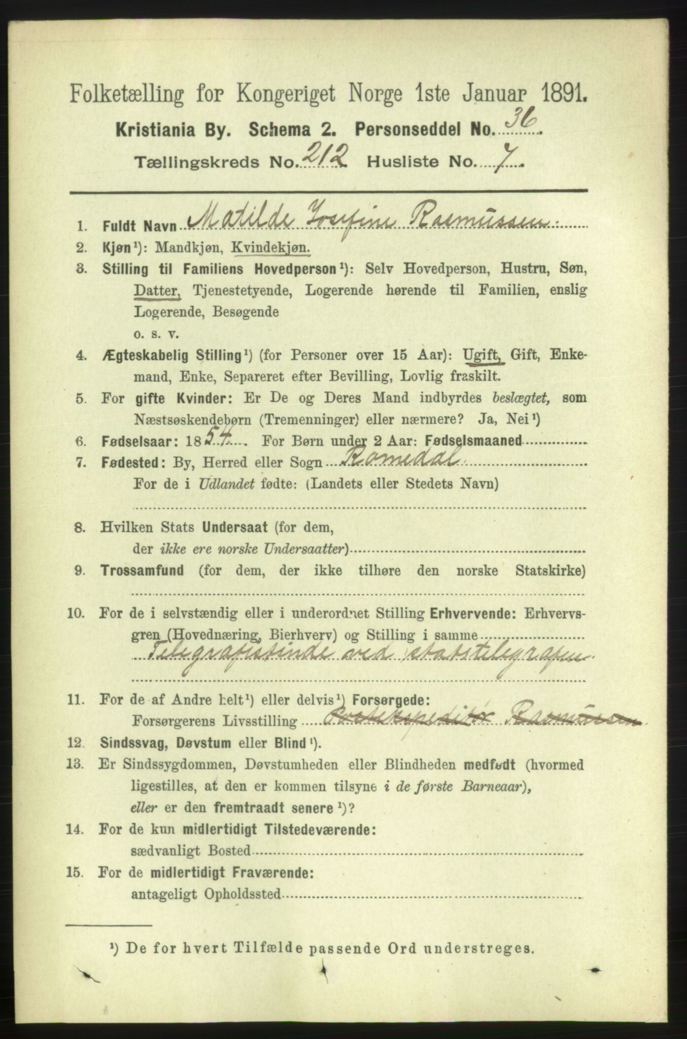 RA, 1891 census for 0301 Kristiania, 1891, p. 126667