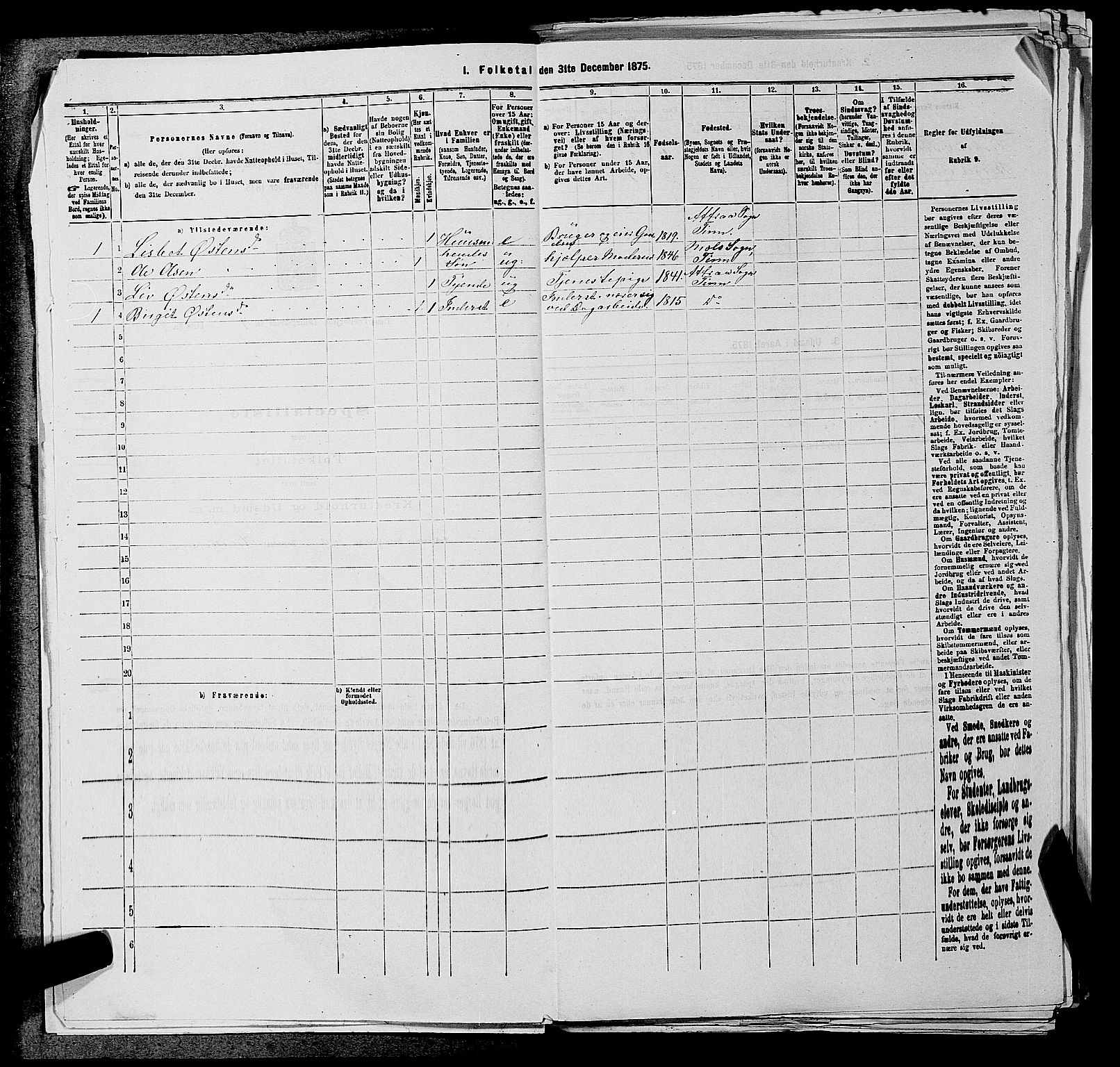 SAKO, 1875 census for 0826P Tinn, 1875, p. 463