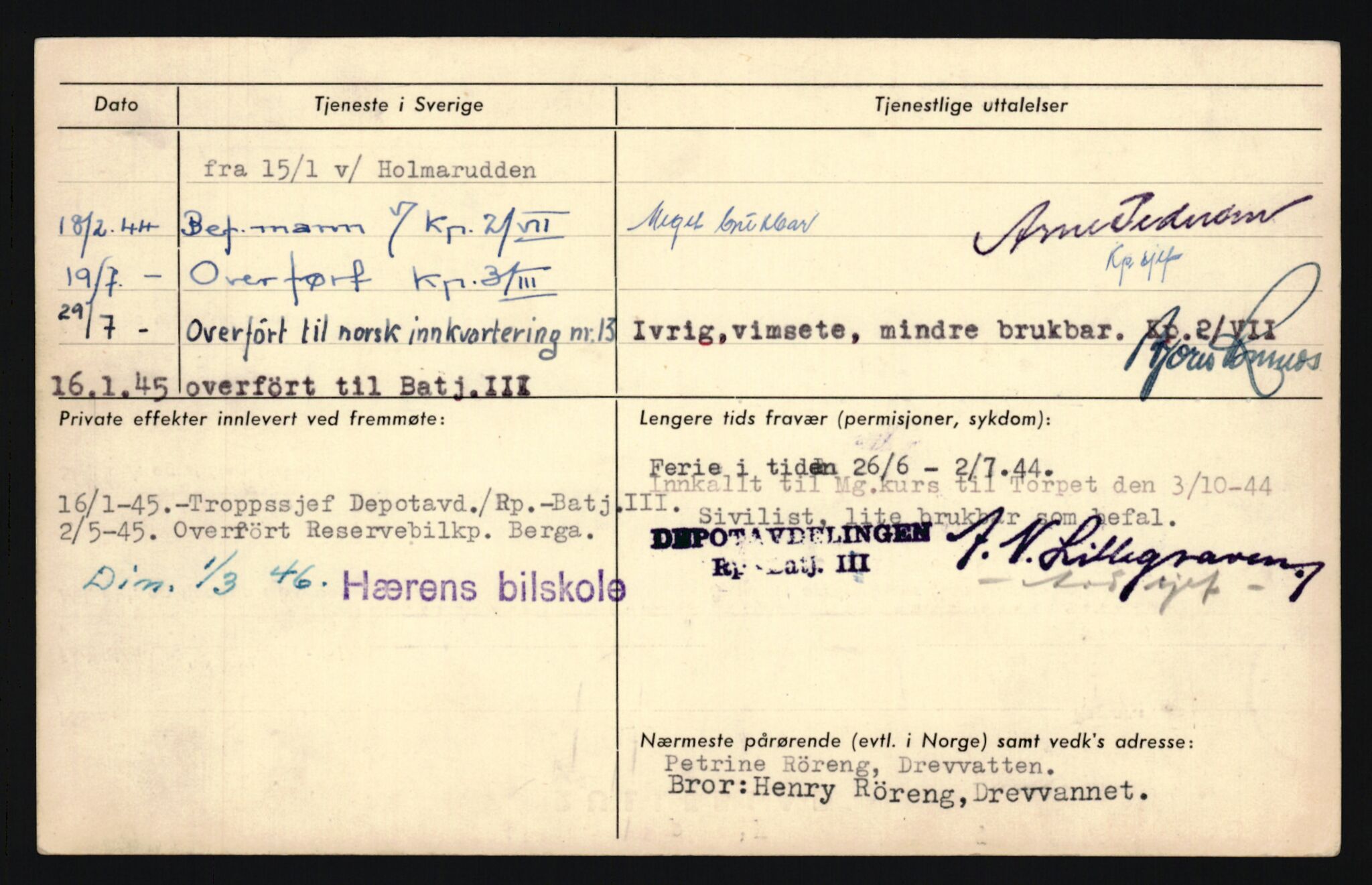 Forsvaret, Sør-Hålogaland landforsvar, AV/RA-RAFA-2552/P/Pa/L0303: Personellmapper for slettet personell, yrkesbefal og vernepliktig befal, født 1917-1920, 1936-1980, p. 230