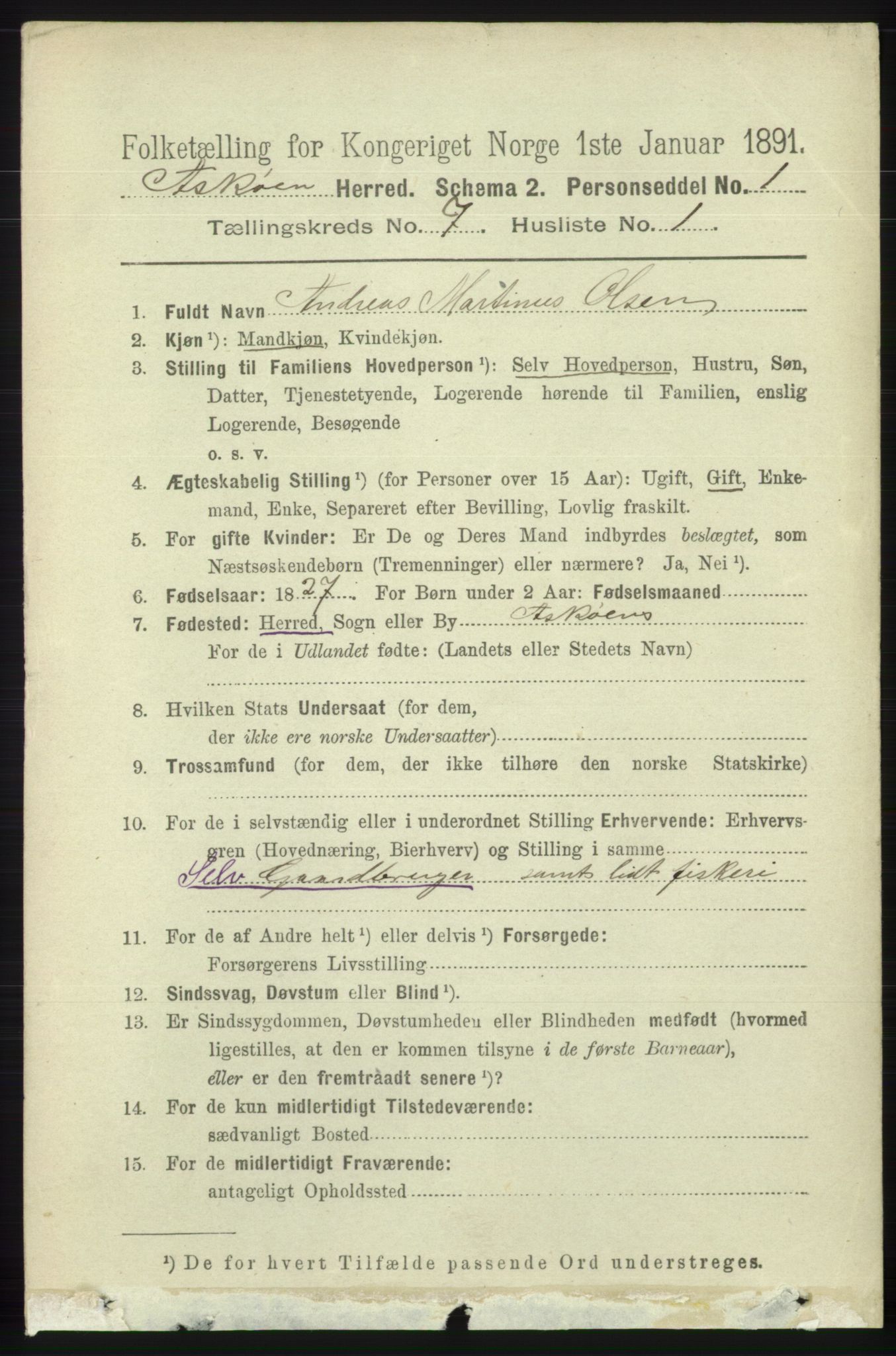 RA, 1891 census for 1247 Askøy, 1891, p. 4497