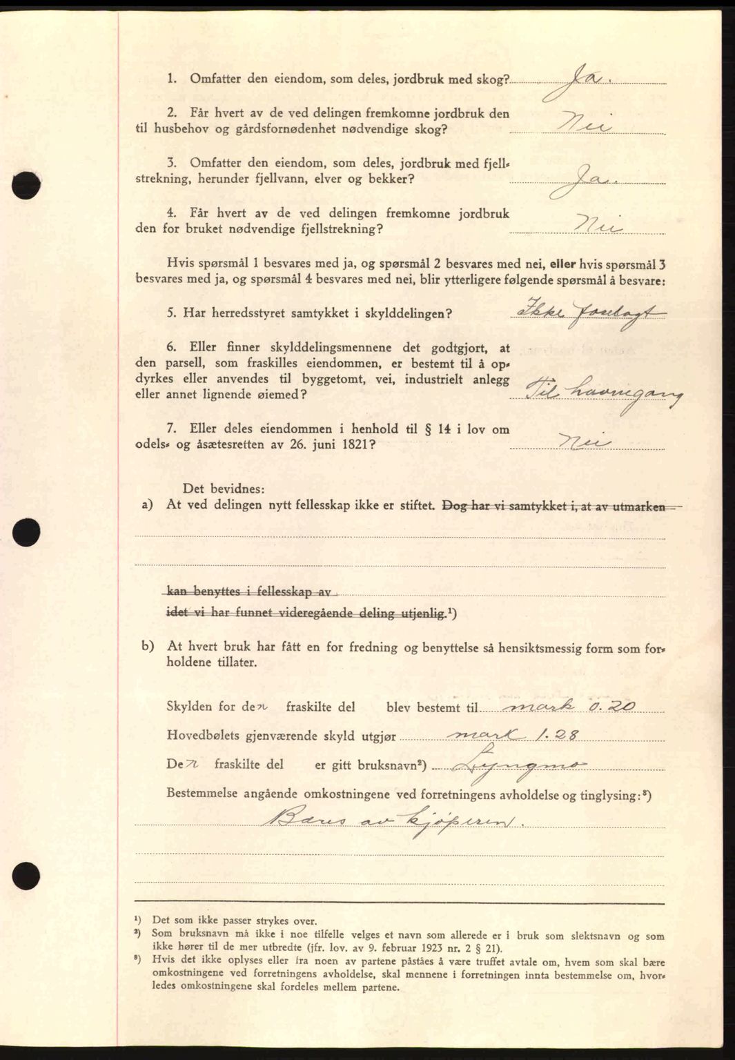 Romsdal sorenskriveri, AV/SAT-A-4149/1/2/2C: Mortgage book no. A14, 1943-1943, Diary no: : 1265/1943