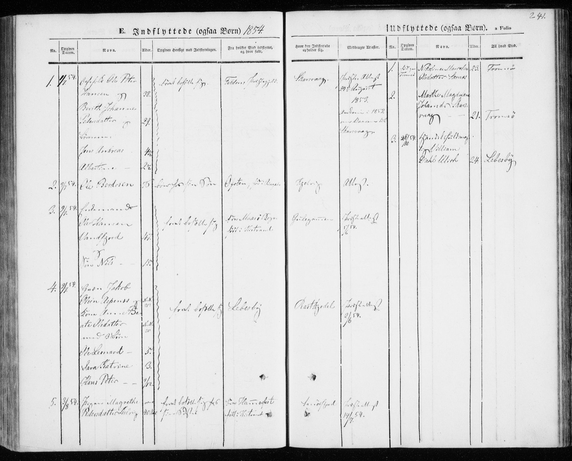 Kistrand/Porsanger sokneprestembete, SATØ/S-1351/H/Ha/L0004.kirke: Parish register (official) no. 4, 1843-1860, p. 241