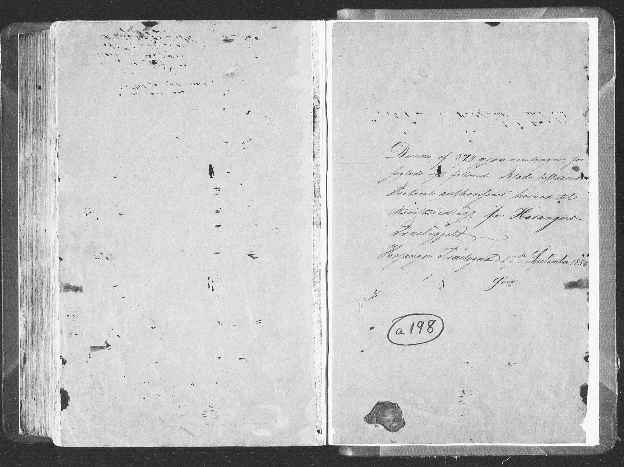 Hosanger sokneprestembete, AV/SAB-A-75801/H/Haa: Parish register (official) no. A 8, 1849-1863