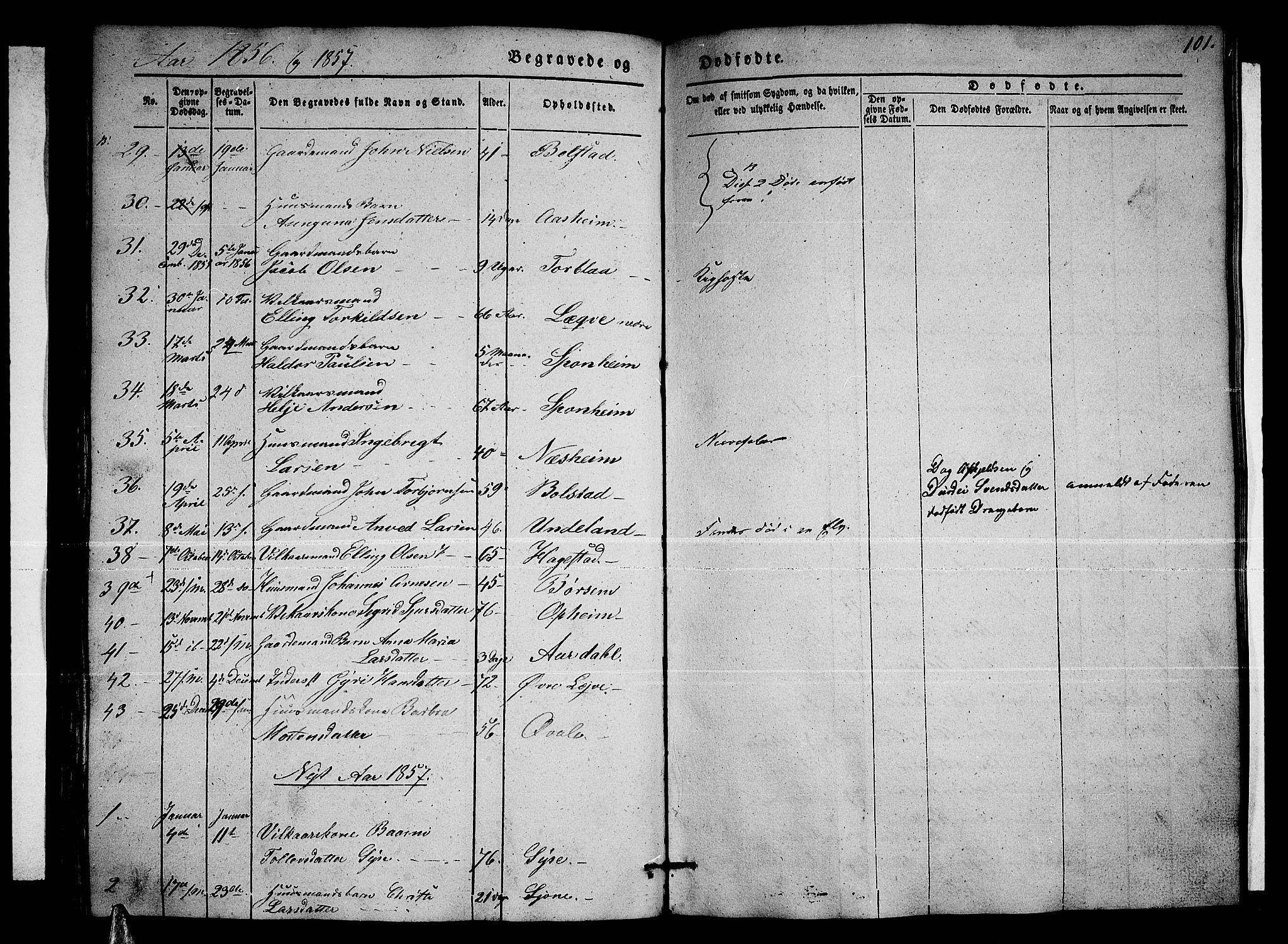 Ulvik sokneprestembete, SAB/A-78801/H/Hab: Parish register (copy) no. A 1, 1855-1868, p. 101