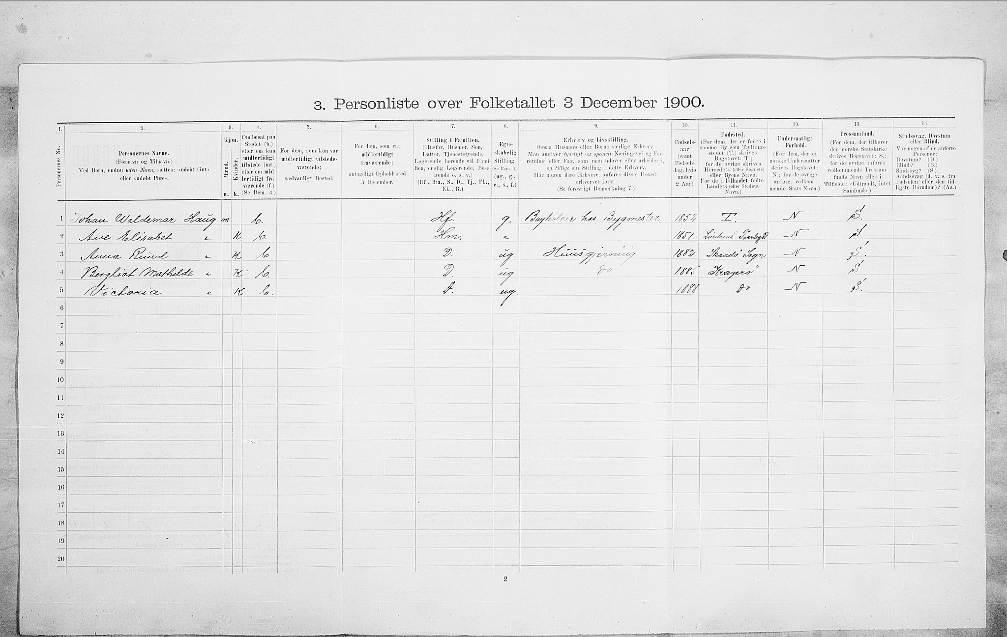 SAO, 1900 census for Kristiania, 1900, p. 83338