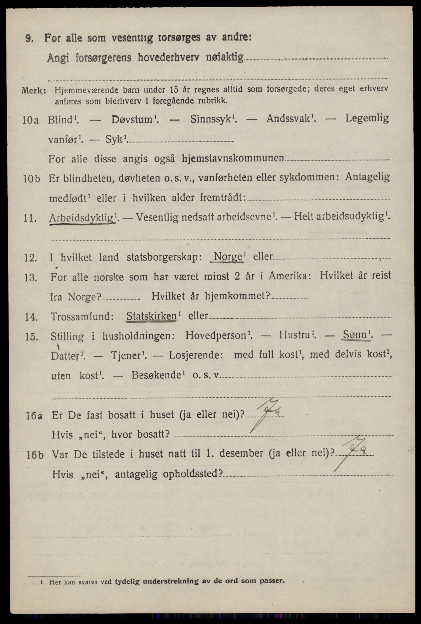 SAST, 1920 census for Mosterøy, 1920, p. 1067